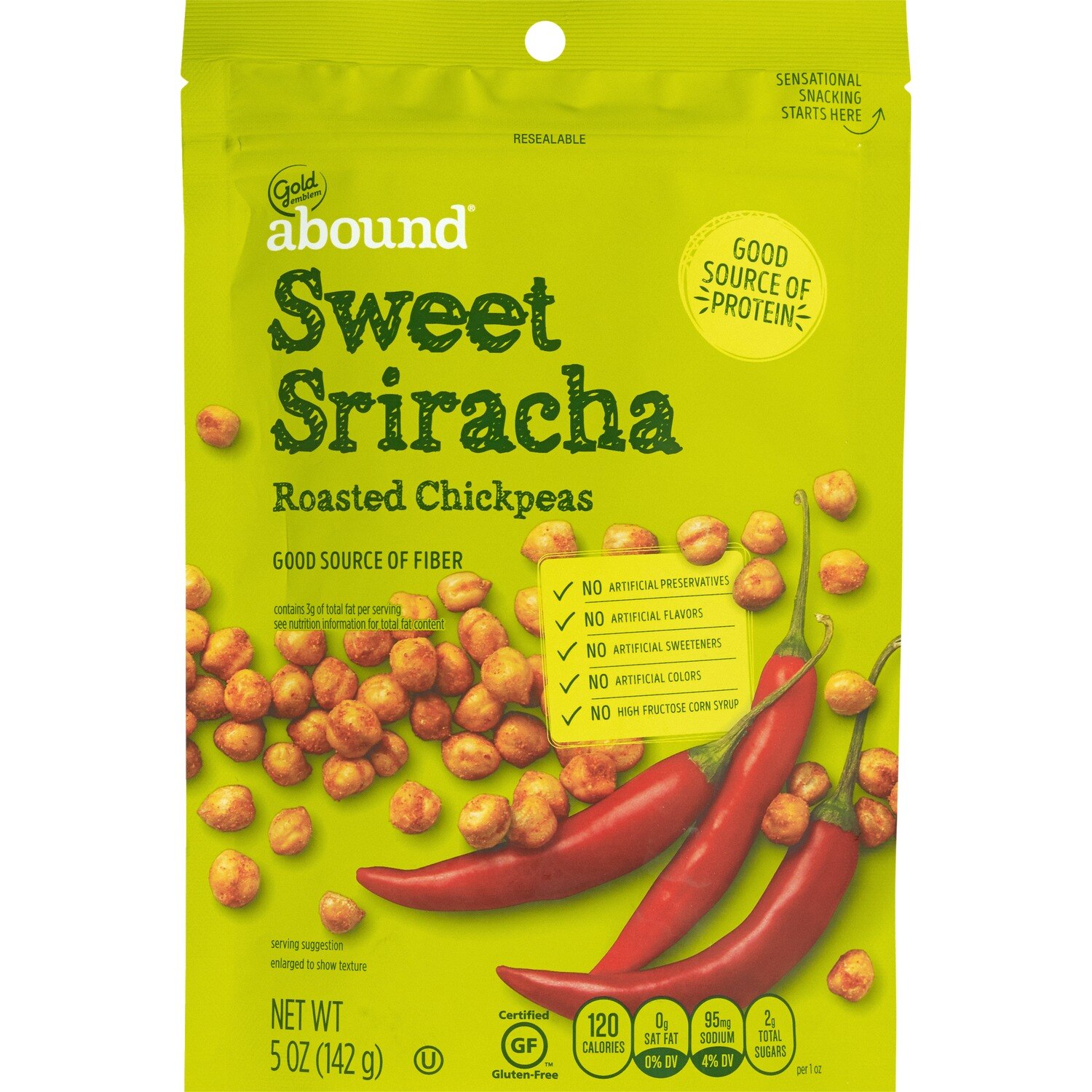 Gold Emblem Abound Sweet Sriracha Roasted Chickpeas, 5 oz