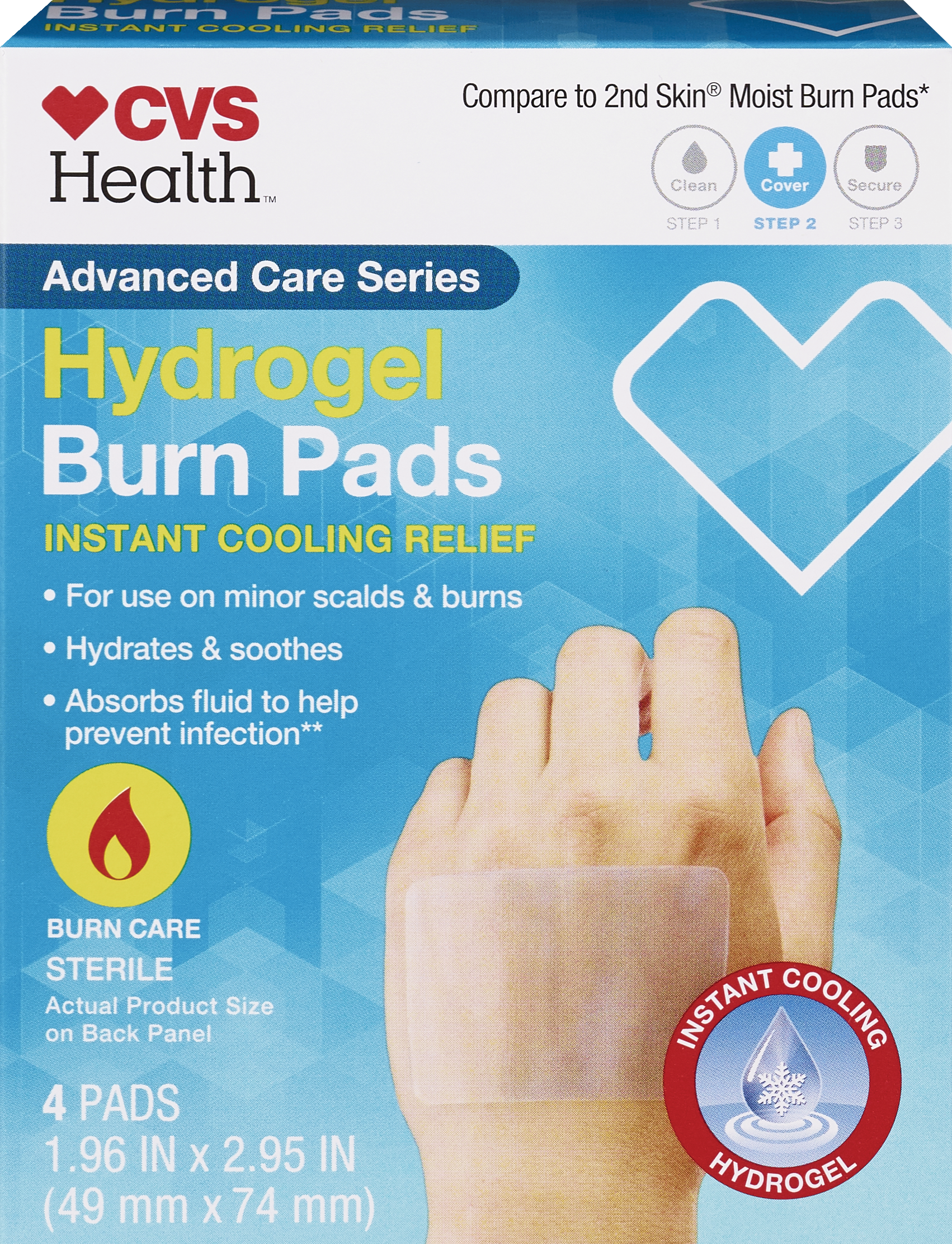 CVS Health Sterile Hydrogel Burn Pads