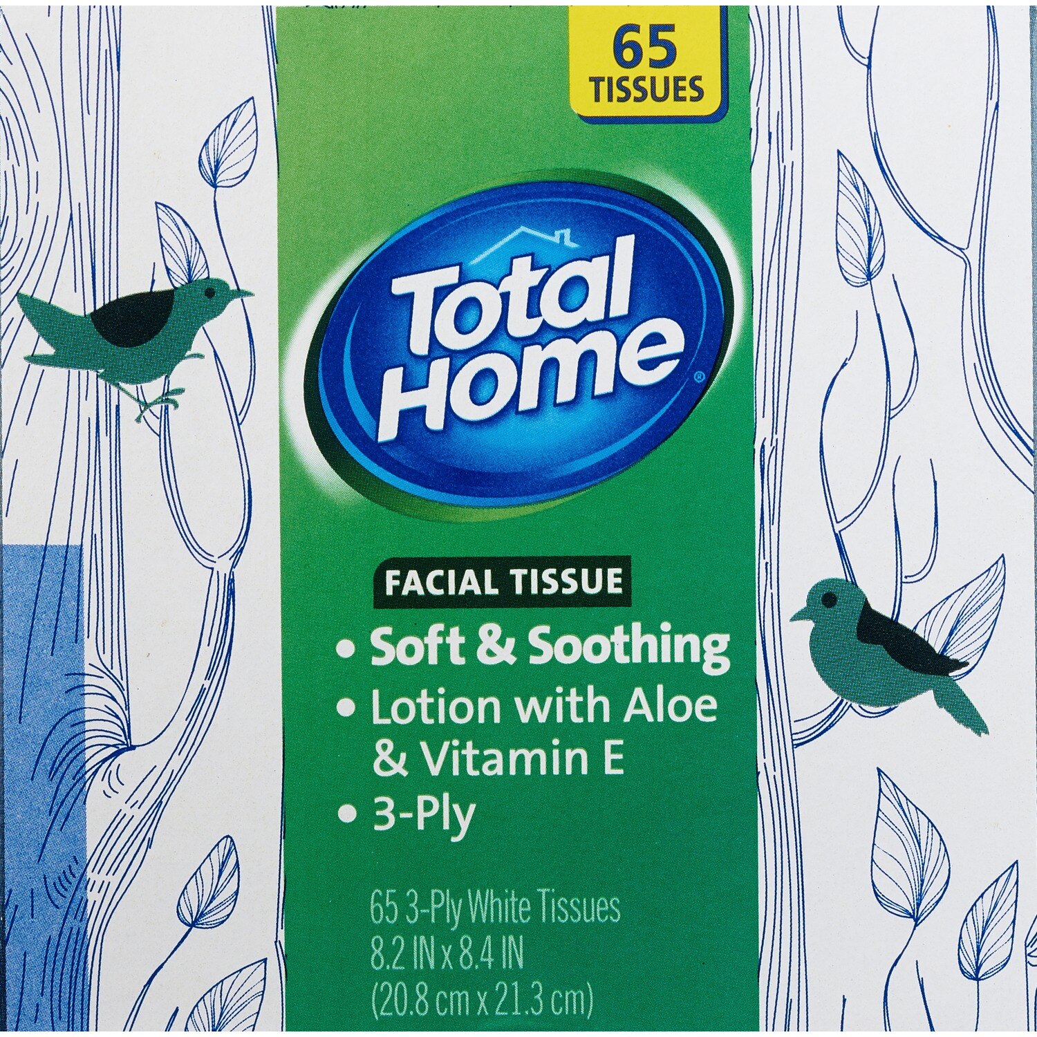 Total Home Soft & Soothing Aloe 3-Ply Facial Tissue, 1 ct