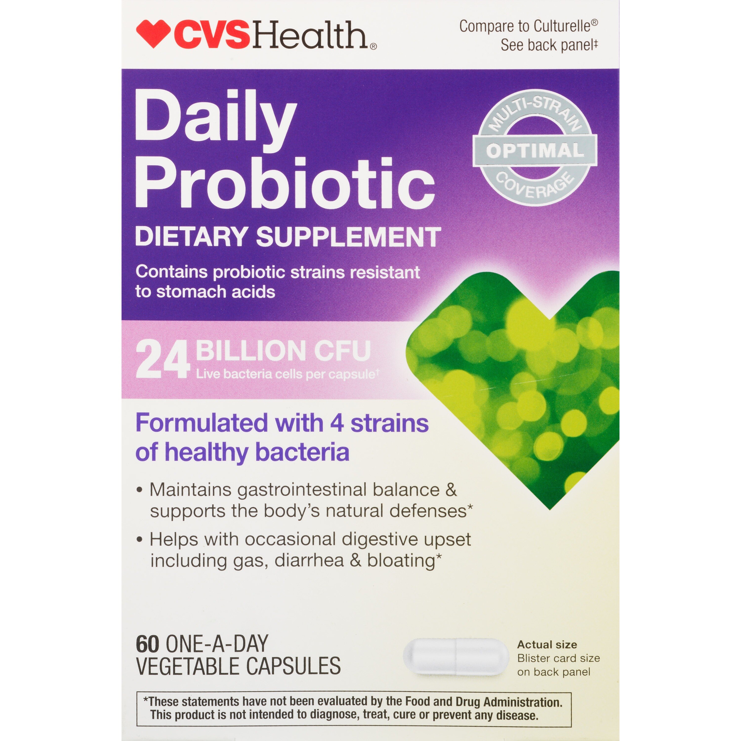 CVS Health Daily Probiotic 24 Billion CFU Capsules