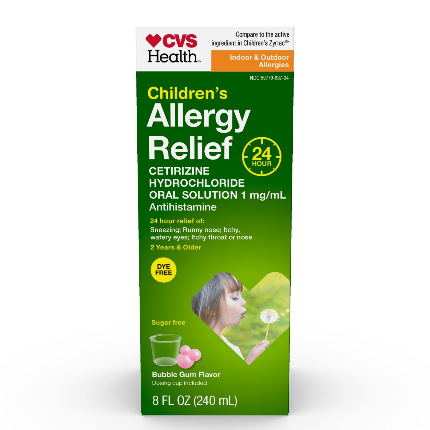 CVS Health Children's 24HR Allergy Relief Cetirizine HCl Oral Antihistamine