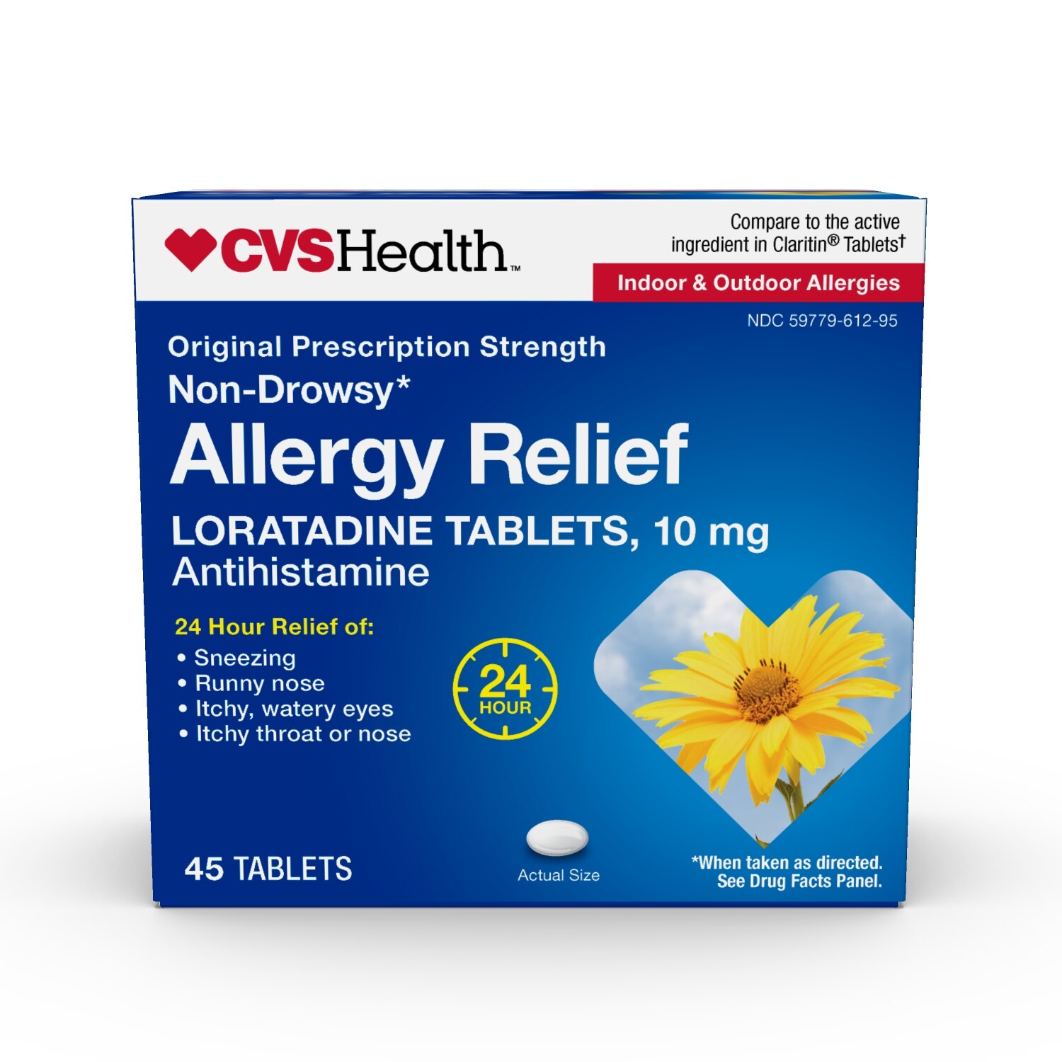 CVS Health 24HR Non Drowsy Allergy Relief Loratadine Tablets