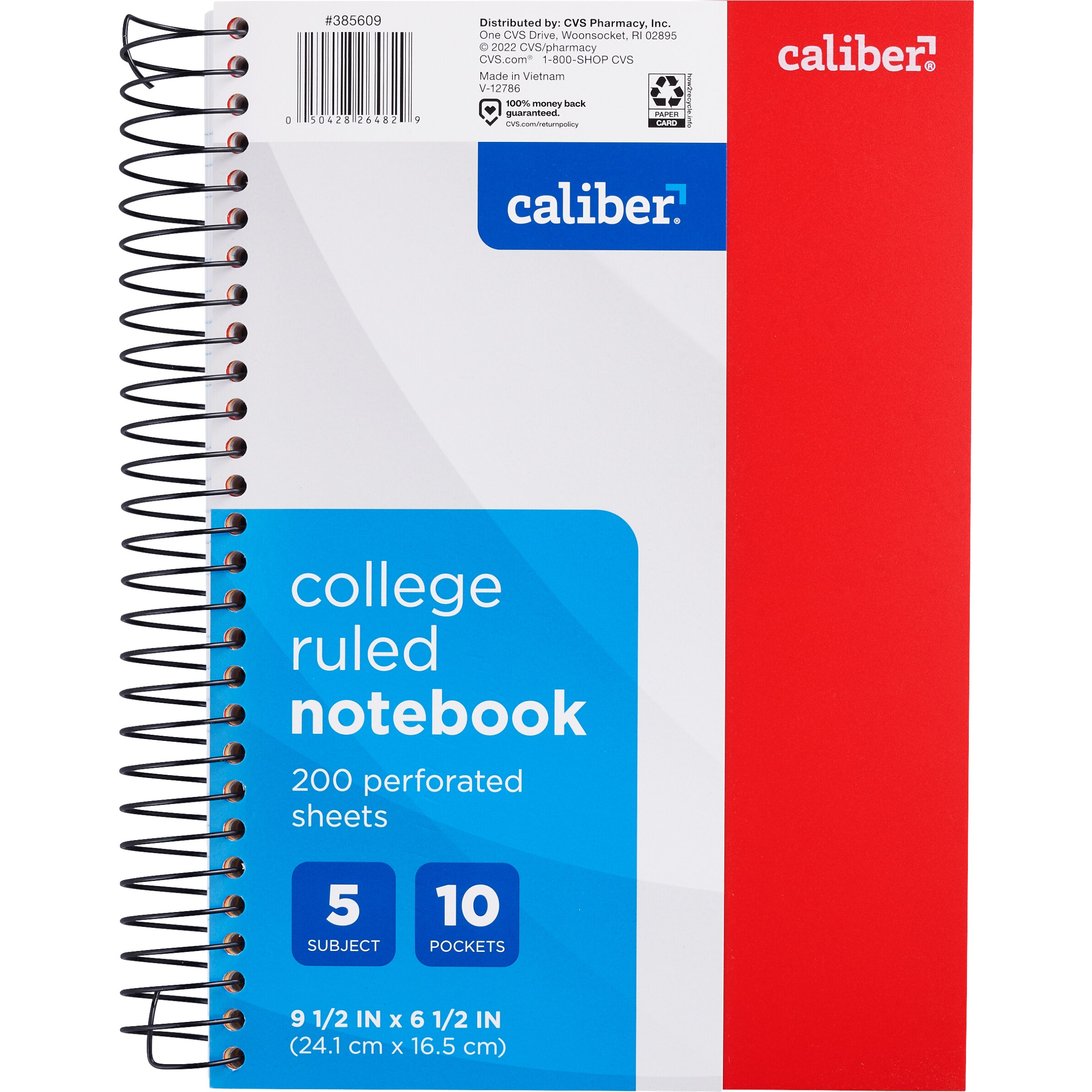 Caliber 5 Subject Notebook