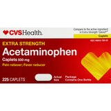 CVS Health Extra Strength Acetaminophen Pain Reliever & Fever Reducer 500 MG Caplets, thumbnail image 1 of 9