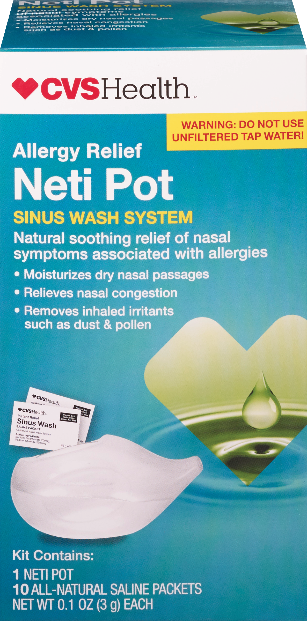 CVS Health Allergy Relief Neti Pot Sinus Wash System