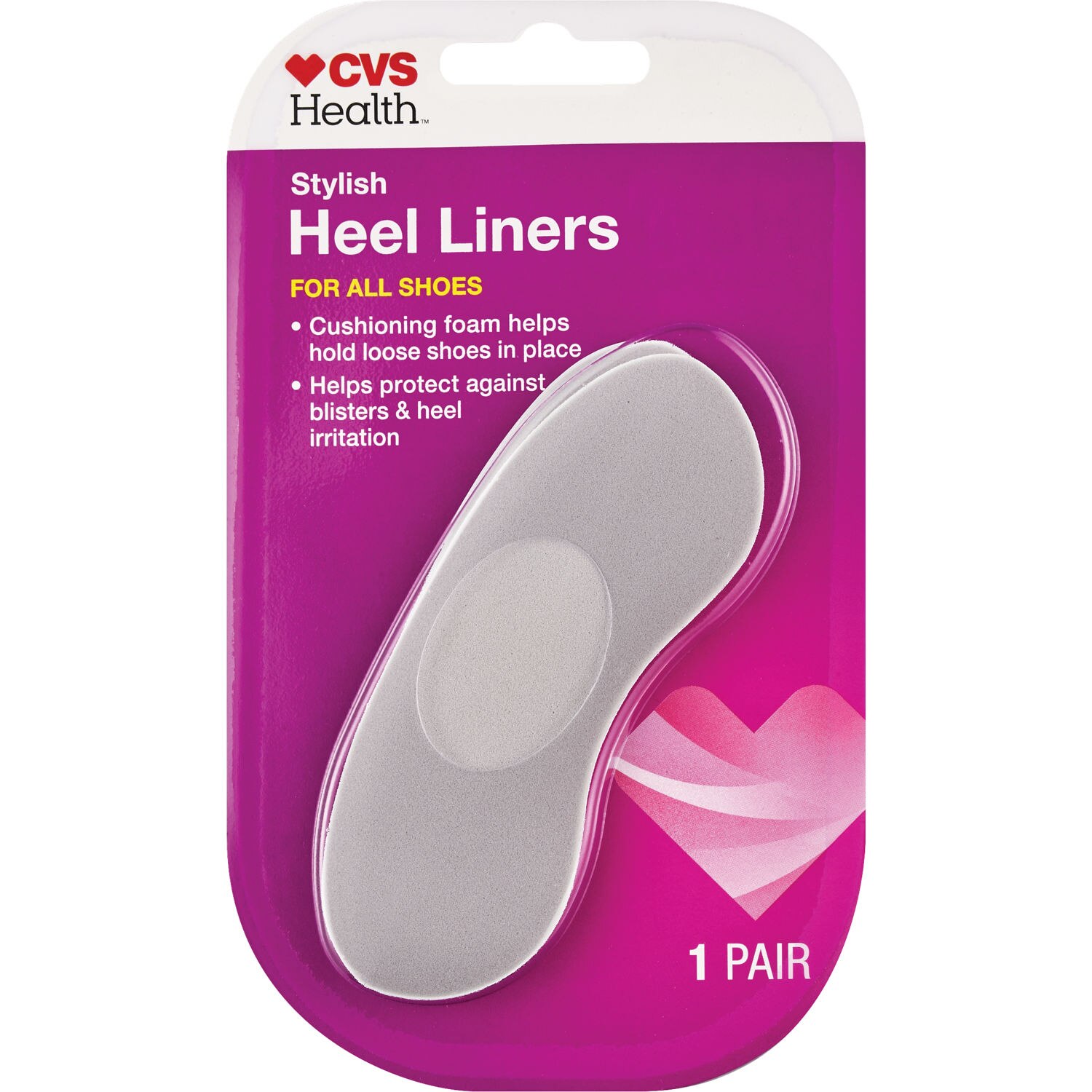 CVS Health Heel Liners For All Shoes, 1 Pair