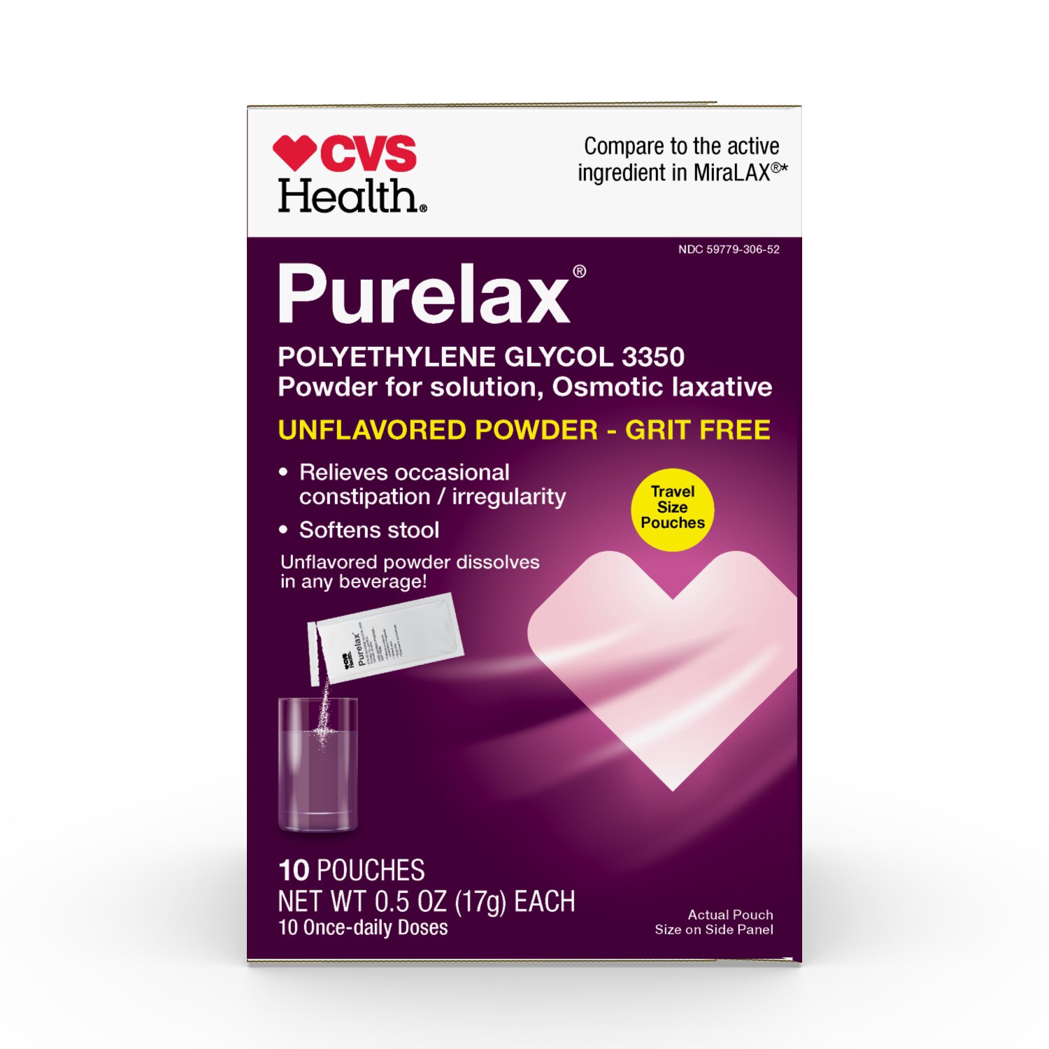 CVS Health Purelax Powder Travel Size Pouches