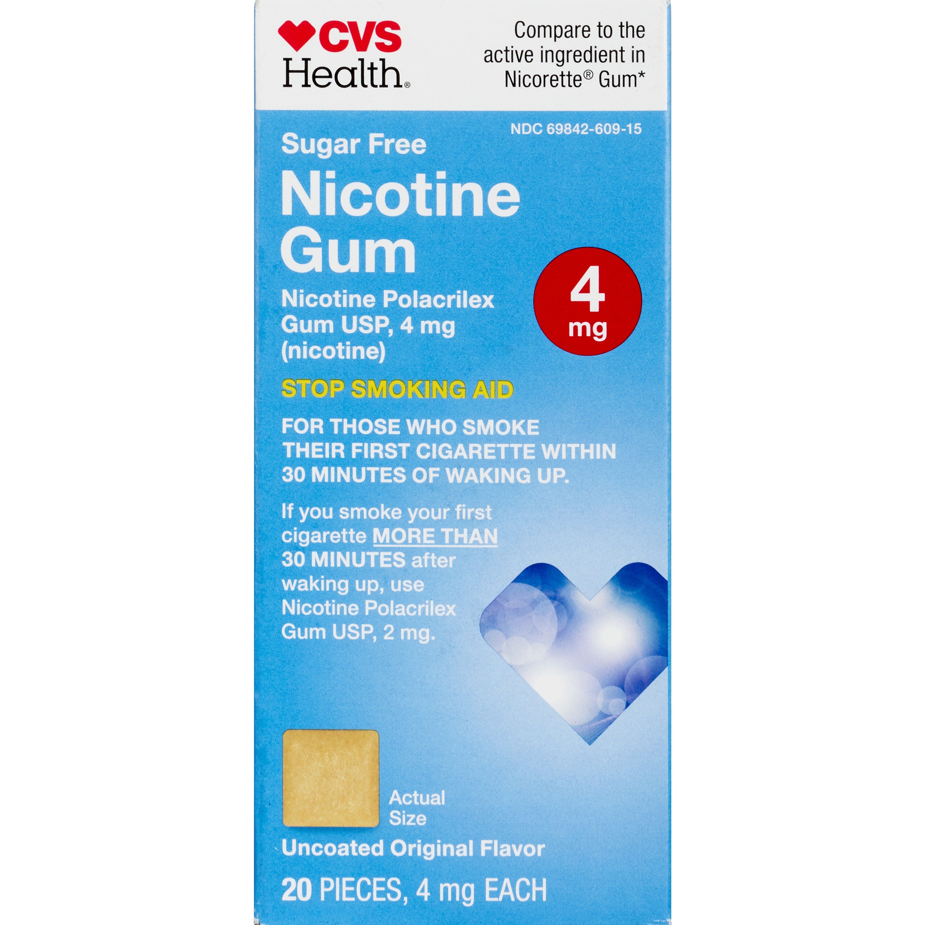 CVS Health Sugar Free Nicotine Gum, Original