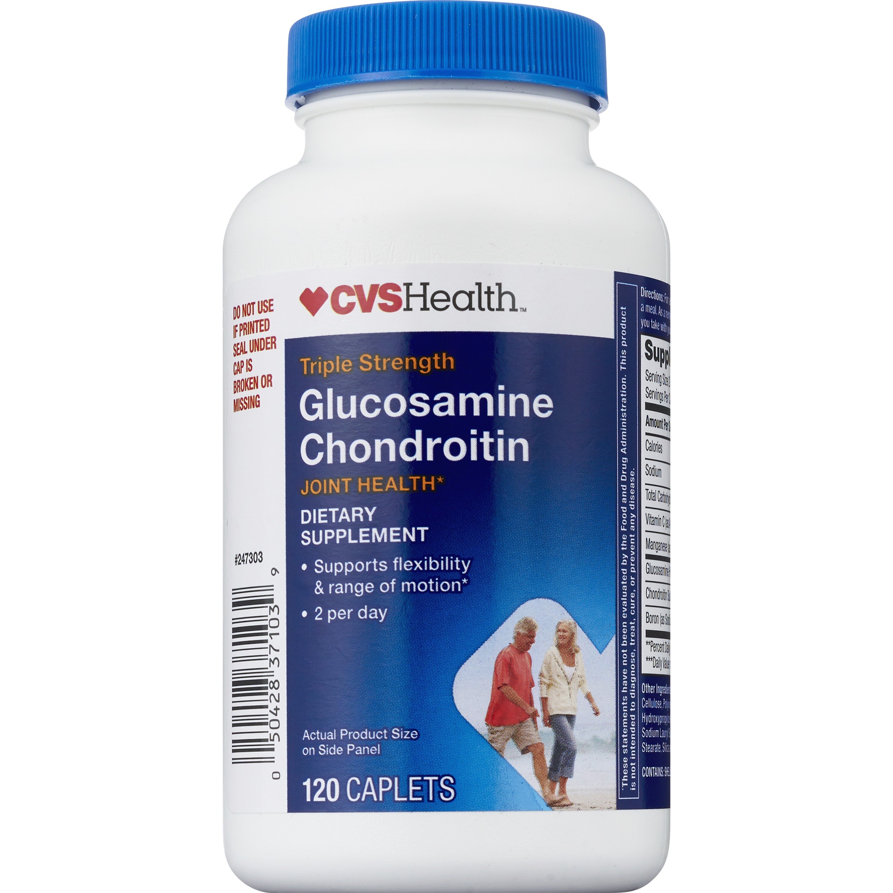 CVS Health Glucosamine Chondroitin Caplets, 120 CT