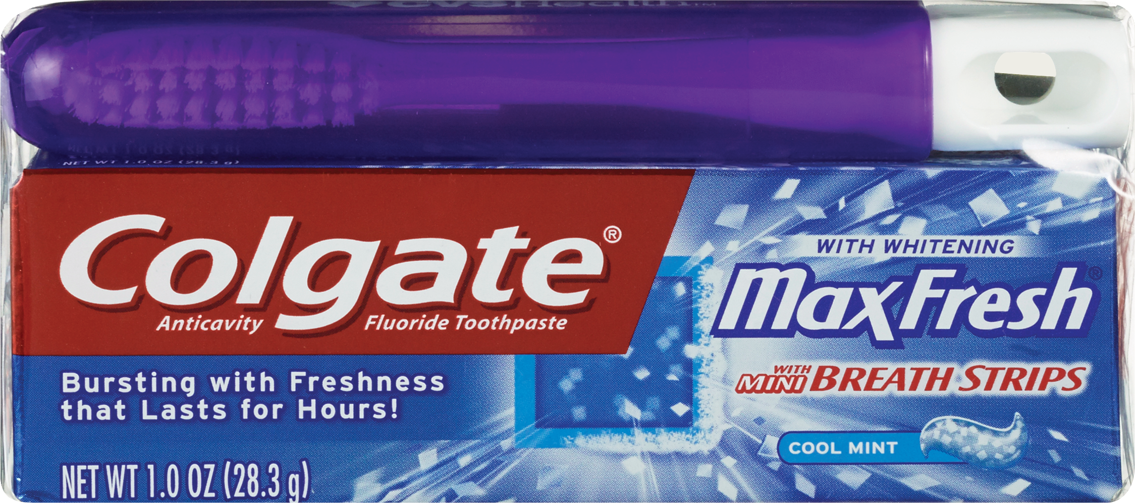 Colgate Maxfresh Anticavity Fluoride Travel Toothbrush, Cool Mint, 1 OZ