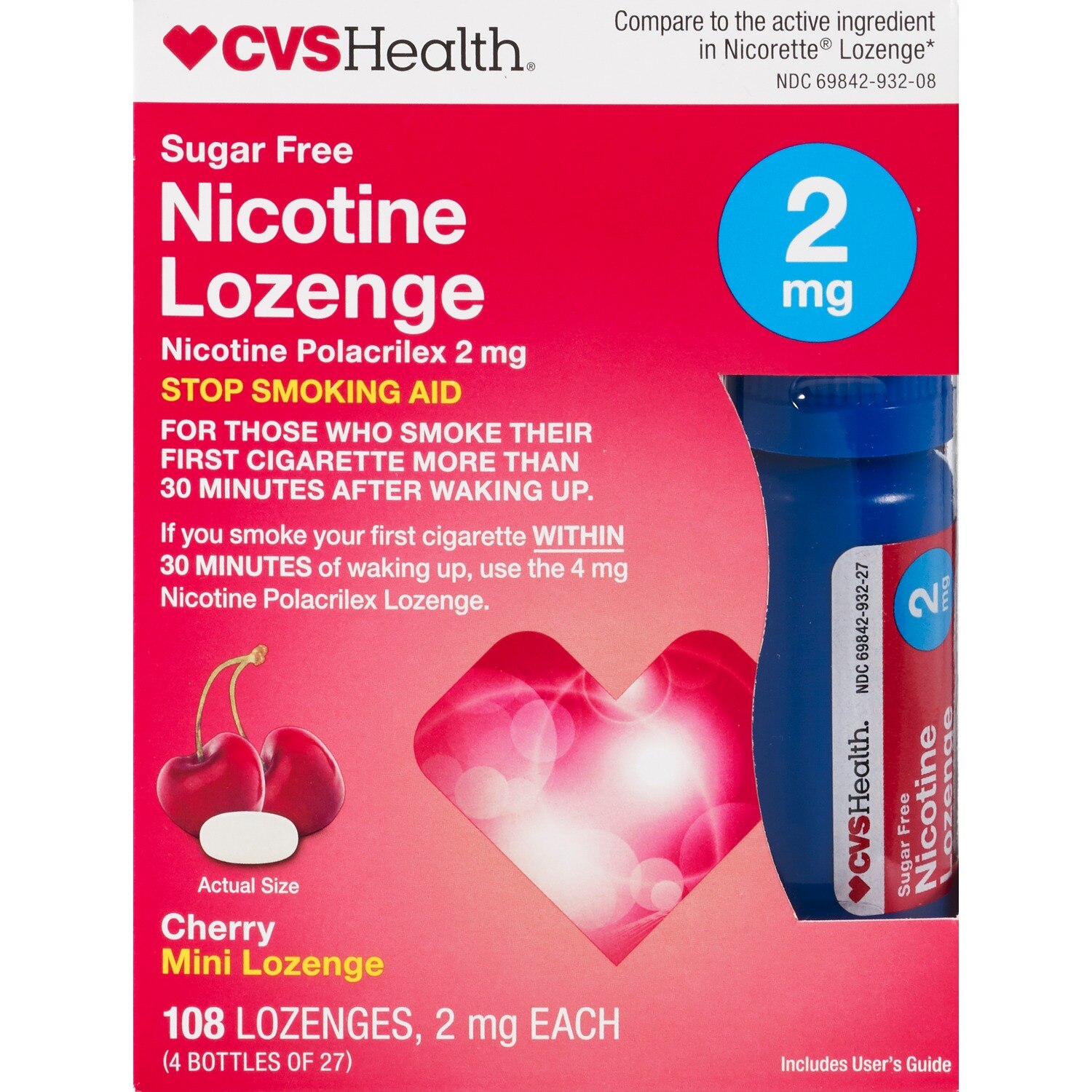 CVS Health Sugar Free Nicotine Lozenge, Cherry