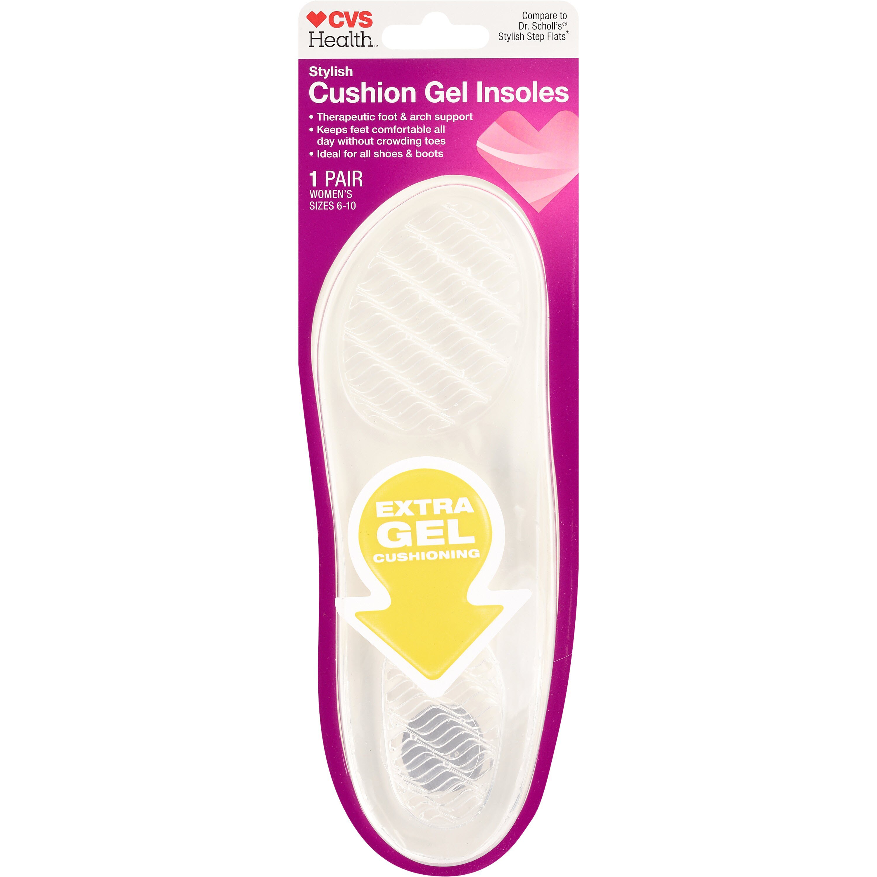 CVS Health Cushion Gel Insoles For Women