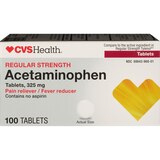 CVS Health Regular Strength Acetaminophen Pain Reliever & Fever Reducer 325 MG Tablets, 100 CT, thumbnail image 1 of 1