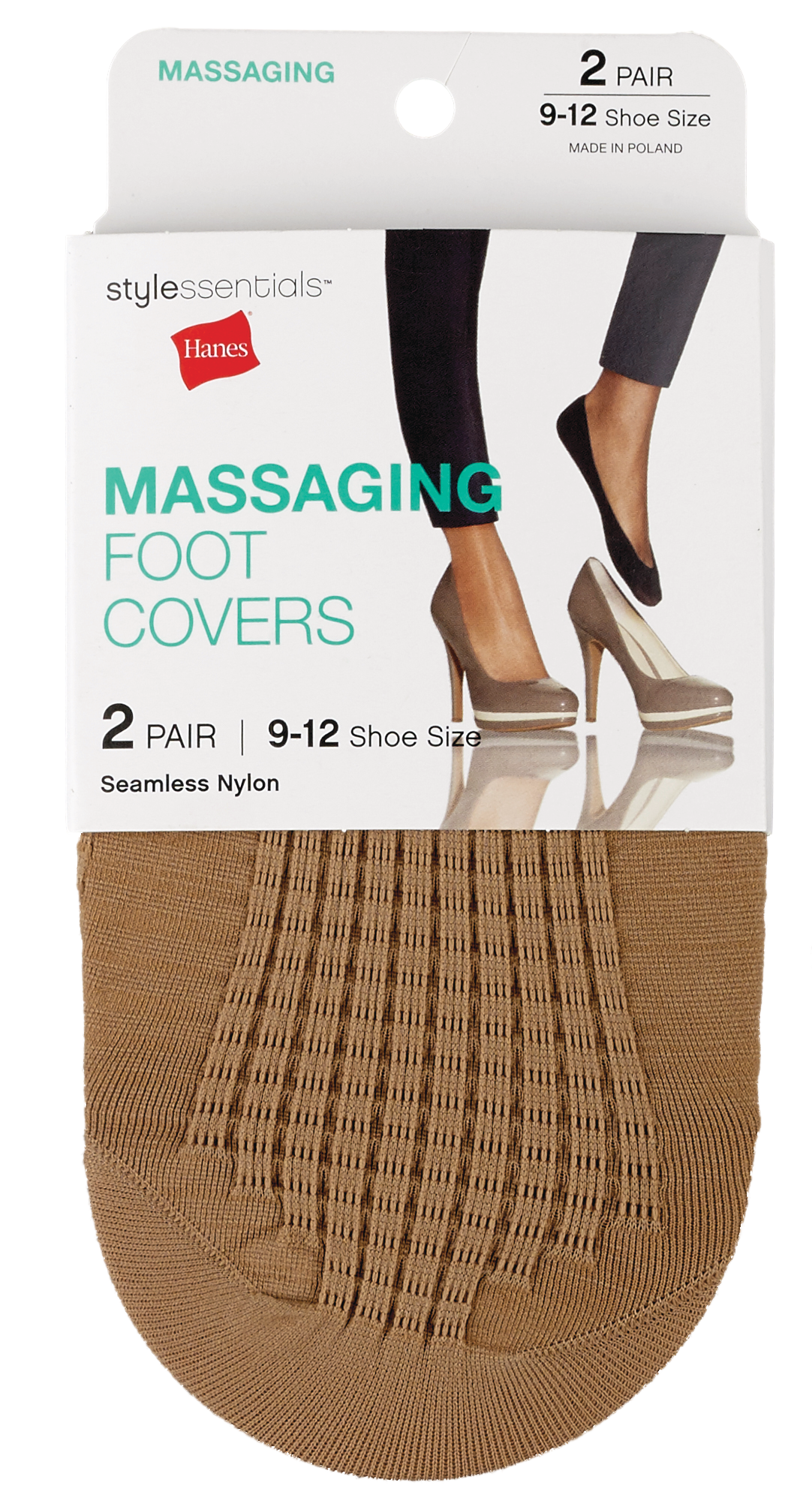 Style Essentials by Hanes Massaging Foot Covers 2 Pairs