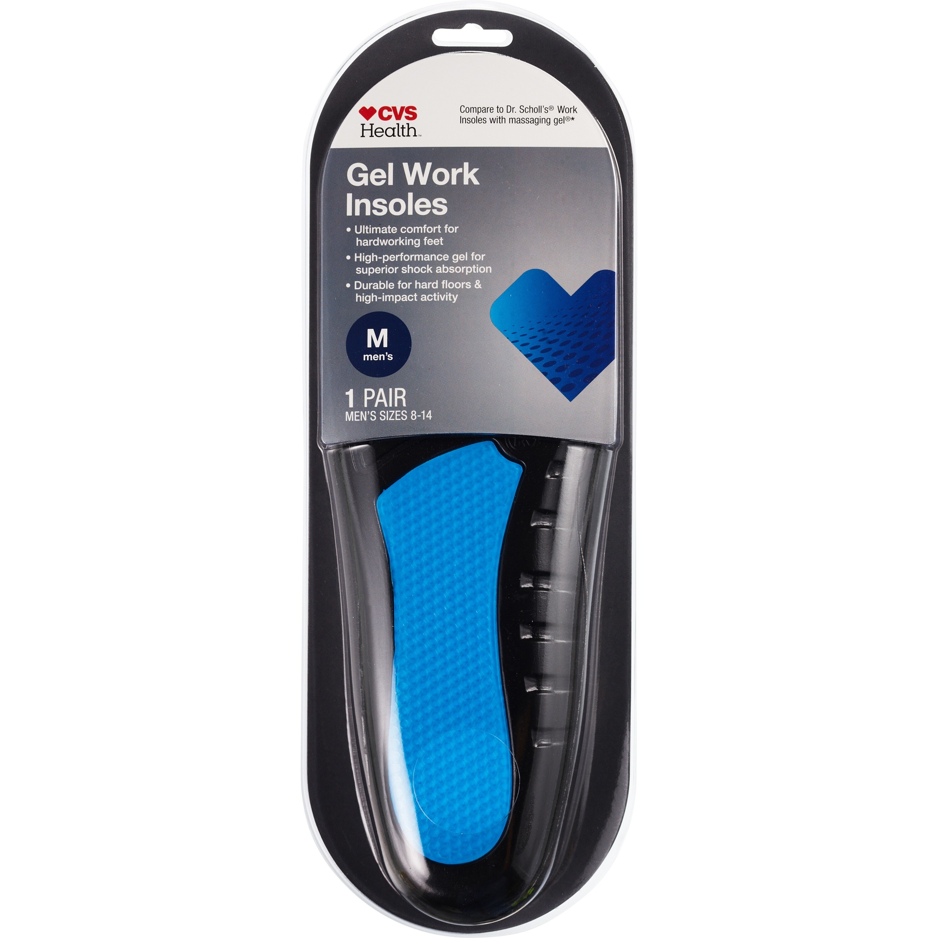 CVS Health Gel Work Insoles for Men