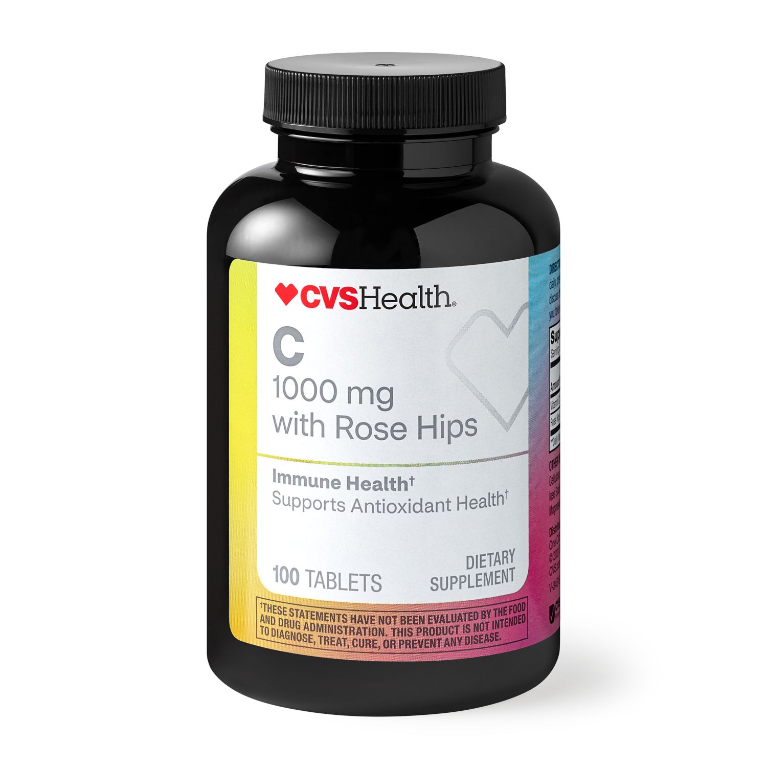 CVS Health Vitamin C with Rose Hips Tablets, 100 CT