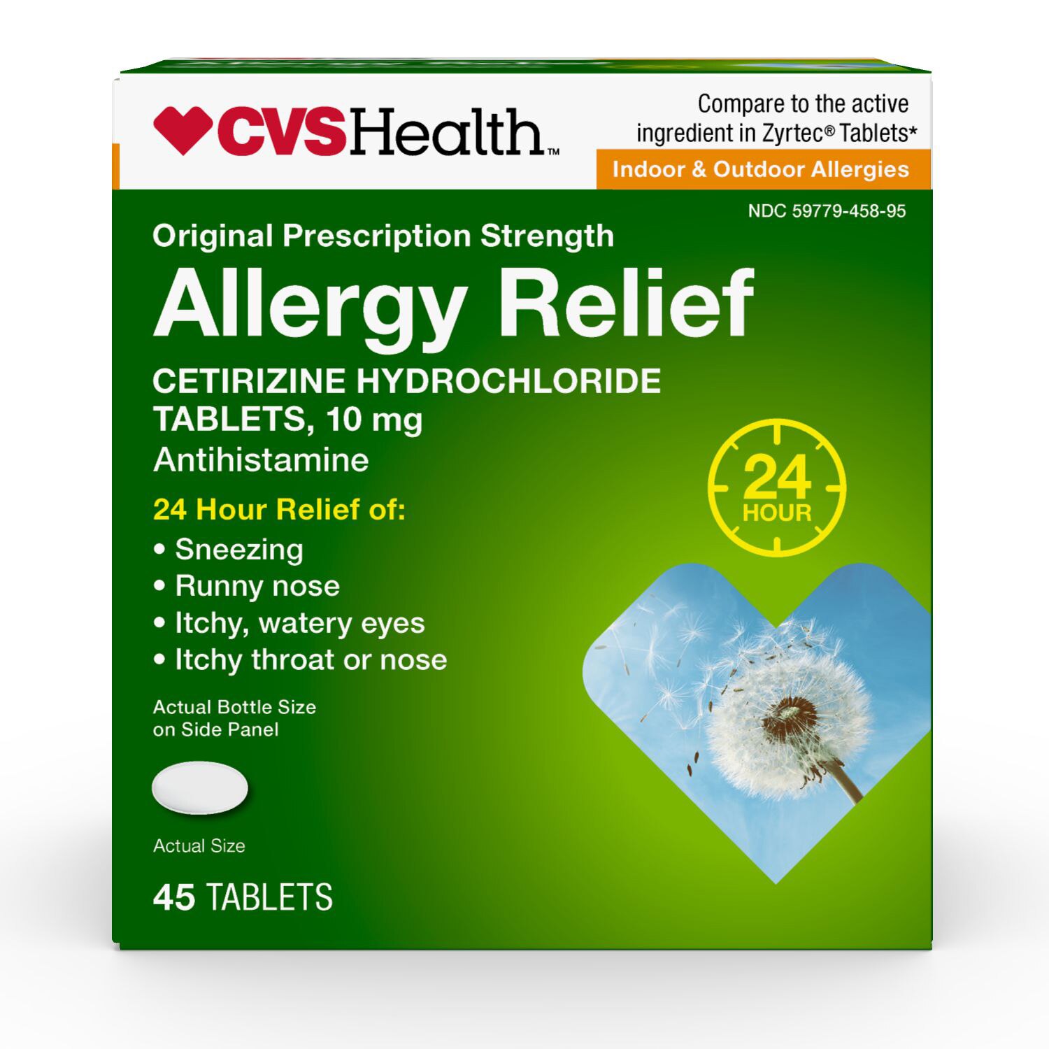 CVS Health 24HR Allergy Relief Cetirizine HCl Tablets