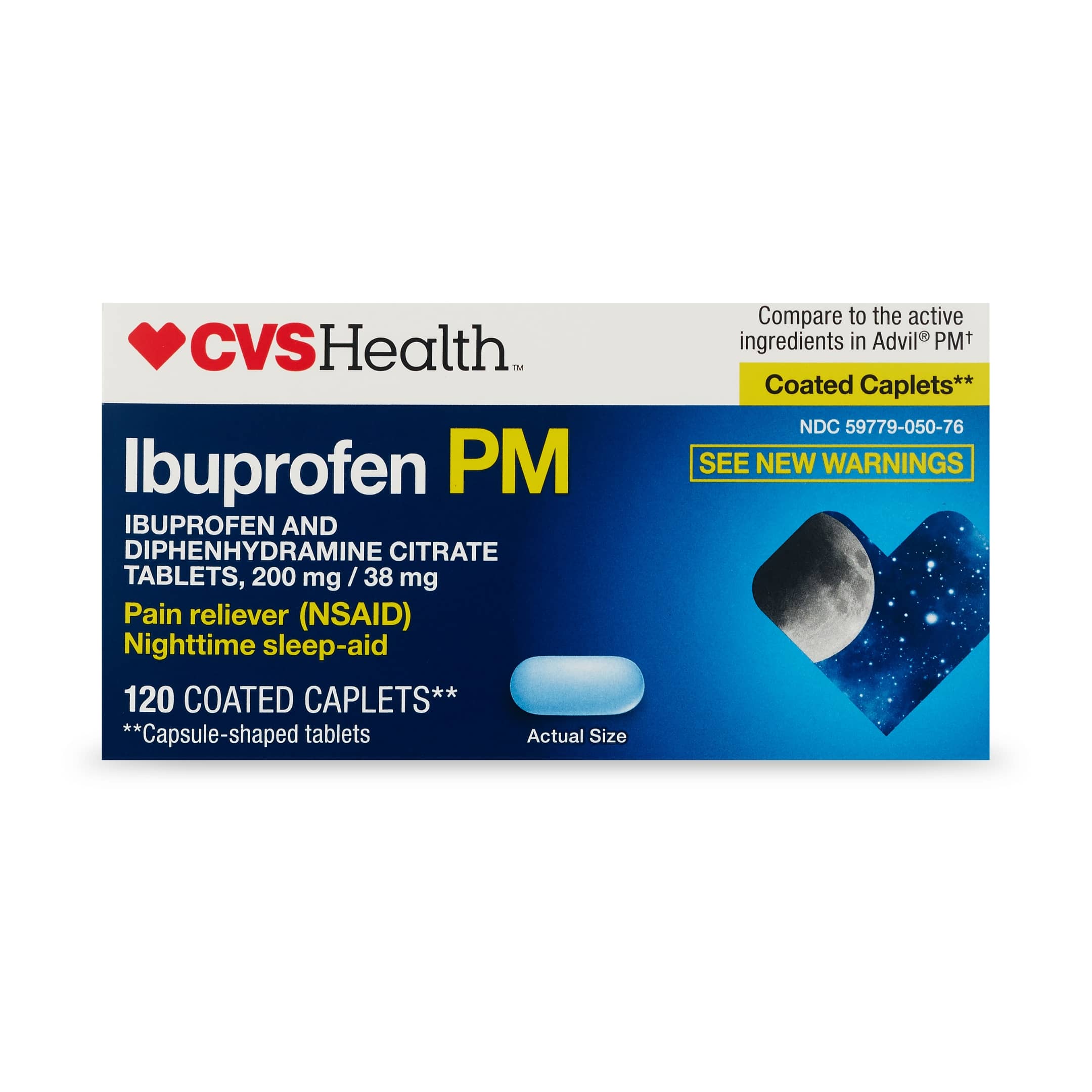 CVS Health Ibuprofen PM Pain Reliever & Nighttime Sleep-Aid Coated Caplets