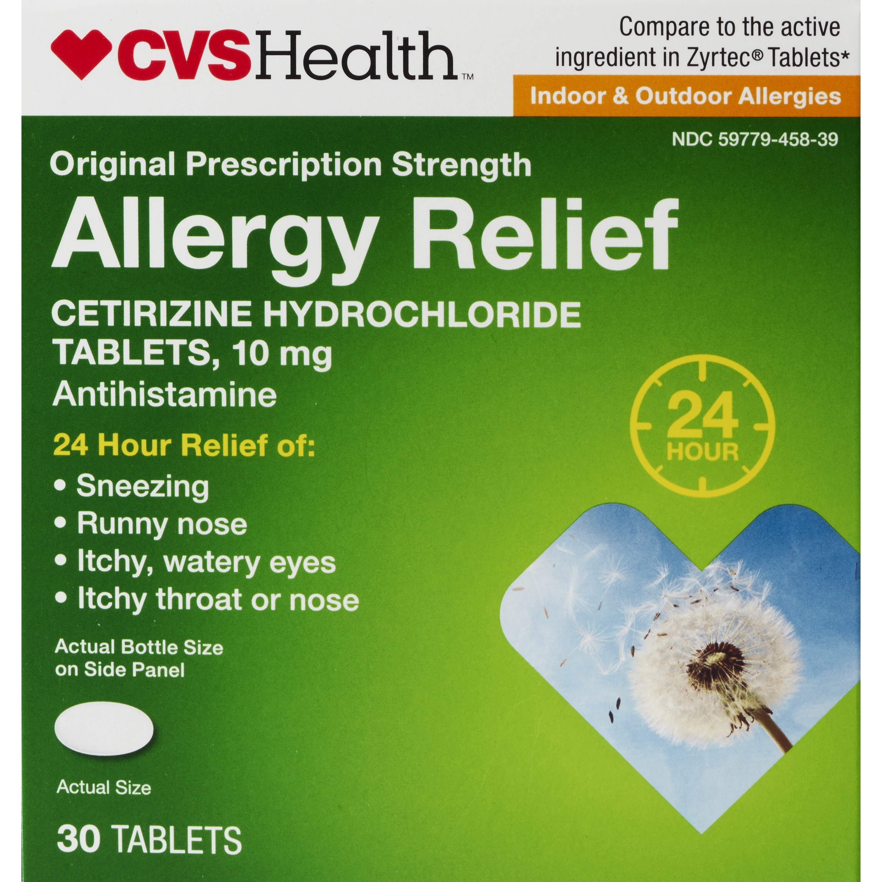 CVS Health 24HR Allergy Relief Cetirizine HCl Tablets