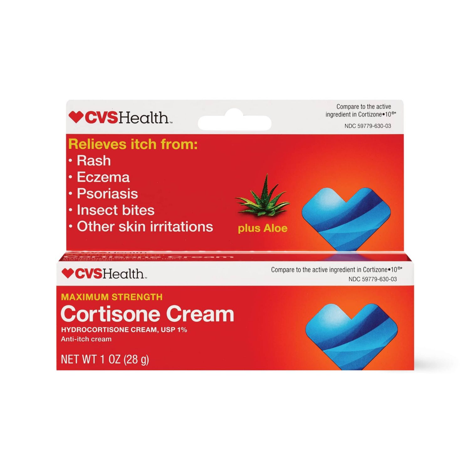 CVS Health Maximum Strength Cortisone Anti-Itch Cream Plus Aloe