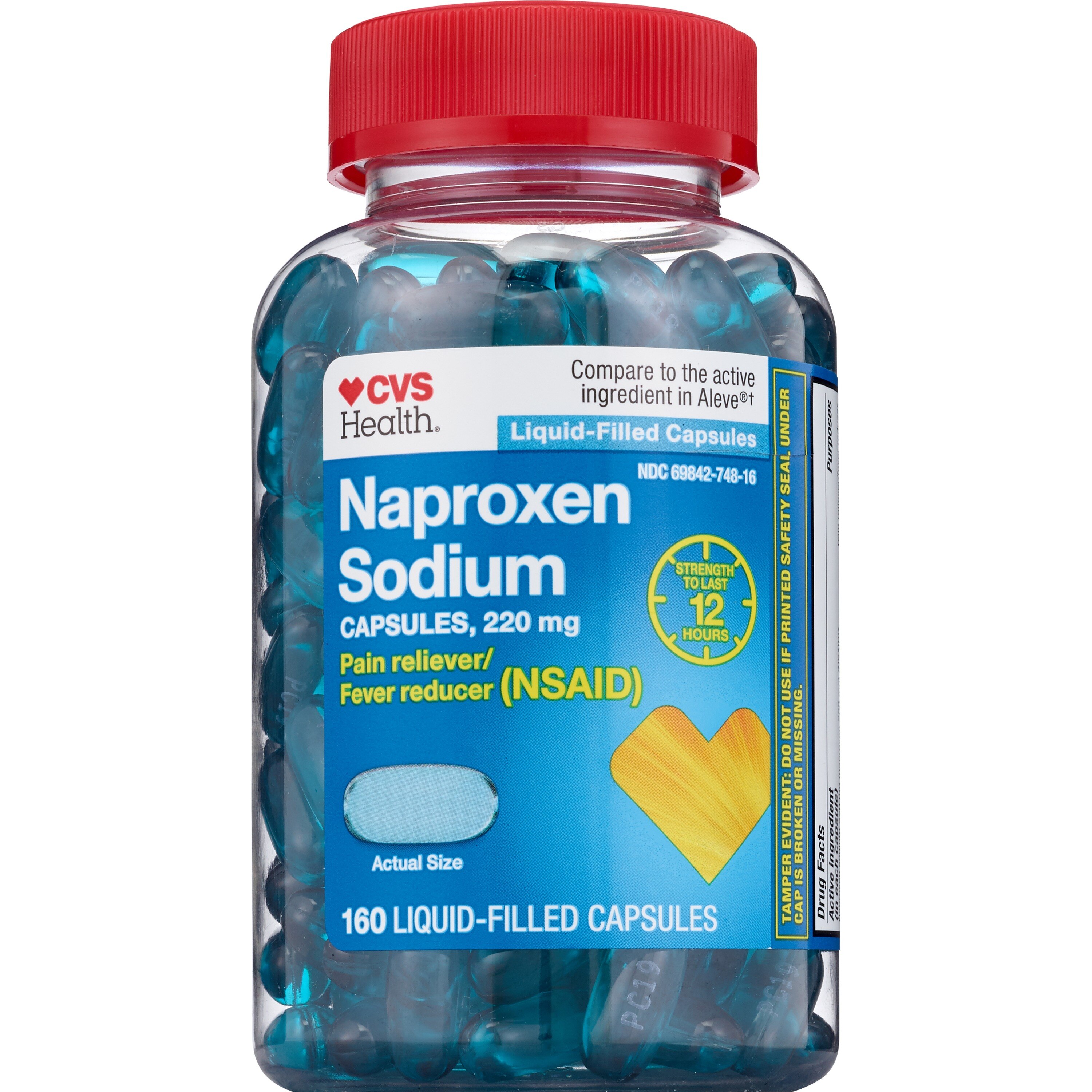 CVS Health Naproxen Sodium 220 MG Liquidid-Filled Capsules