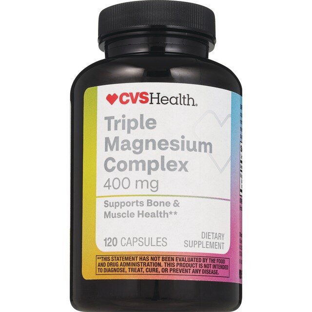 CVS Health Triple Magnesium Complex Capsules, 120 CT