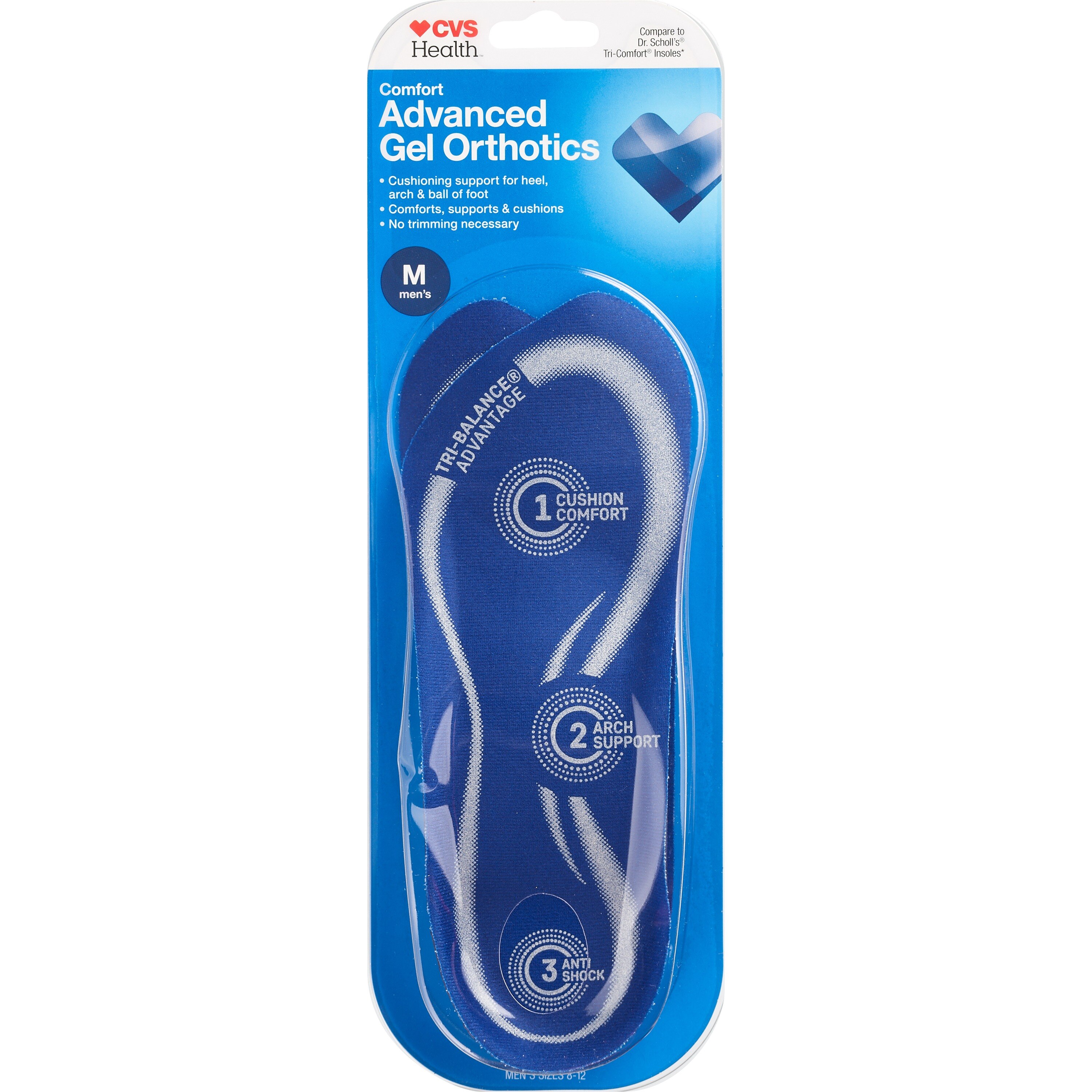 CVS Health Men's Advanced Gel Orthodics