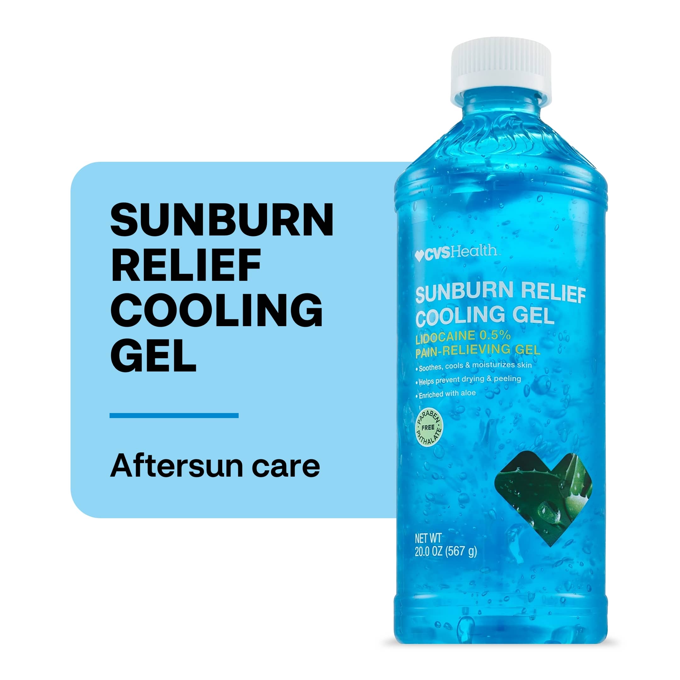 CVS Health Aftersun Cooling Gel With Lidocaine Aloe Vera Value Size