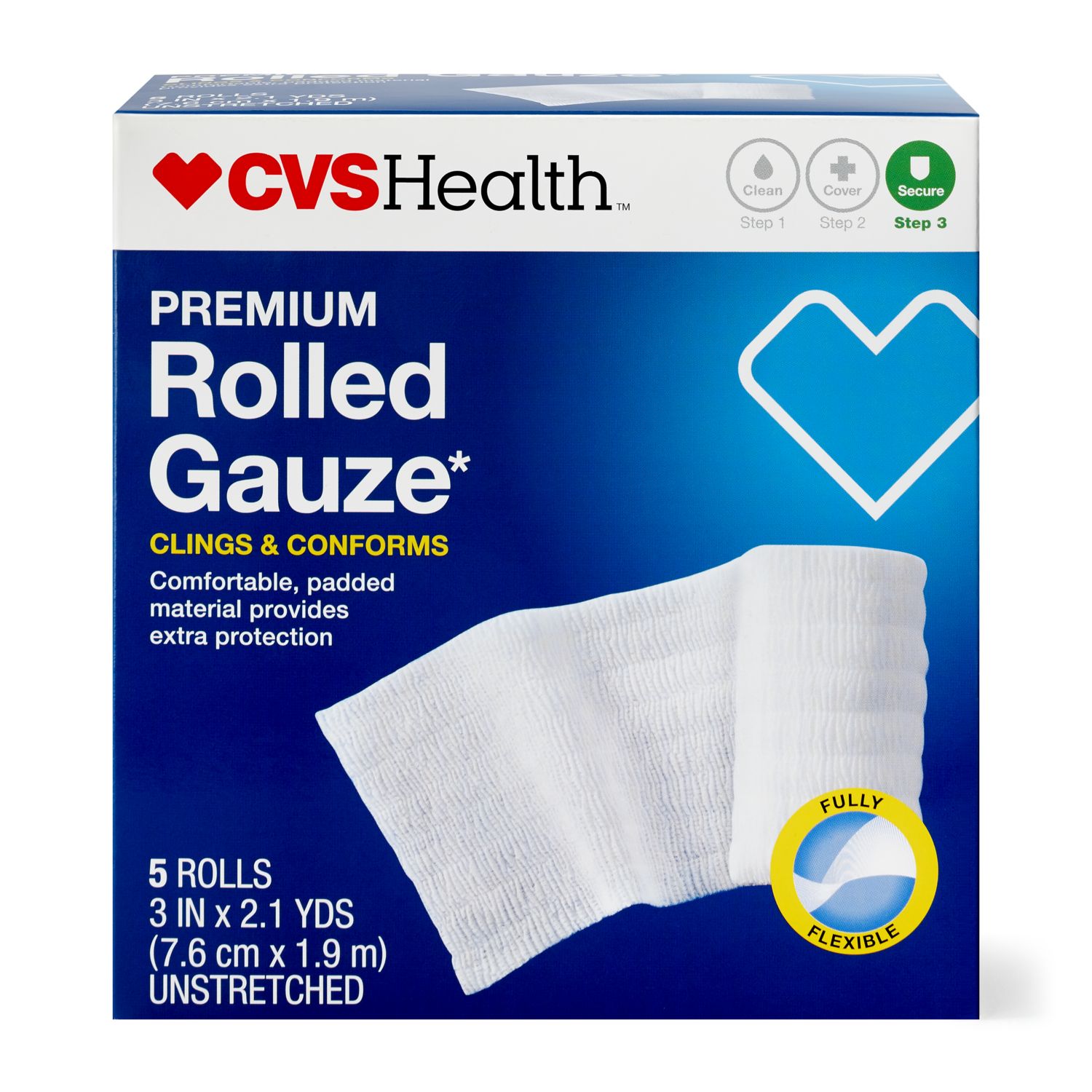 CVS Health Sterile Premium Latex-Free Rolled Gauze