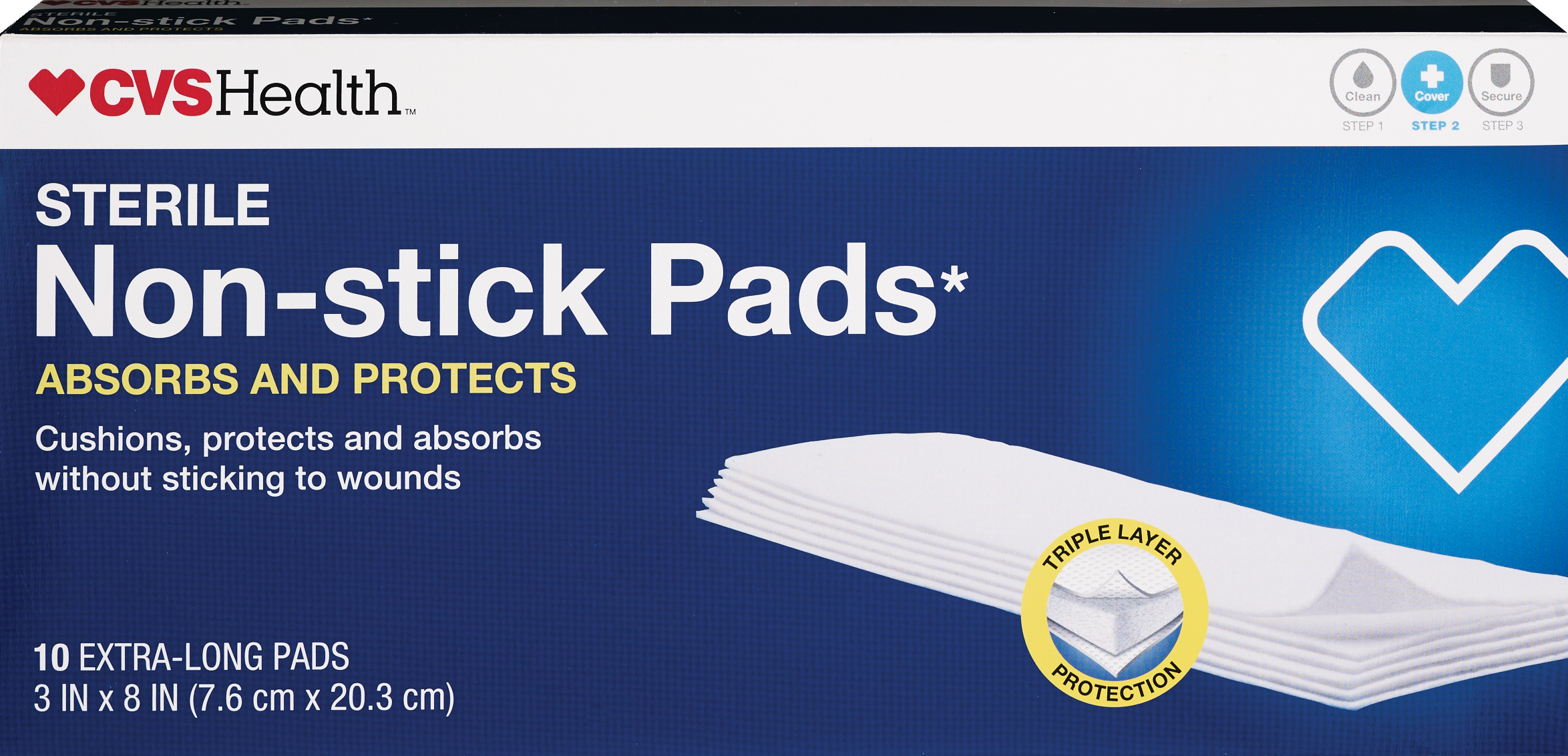 CVS Health Sterile Non-Stick Pads, Extra Long