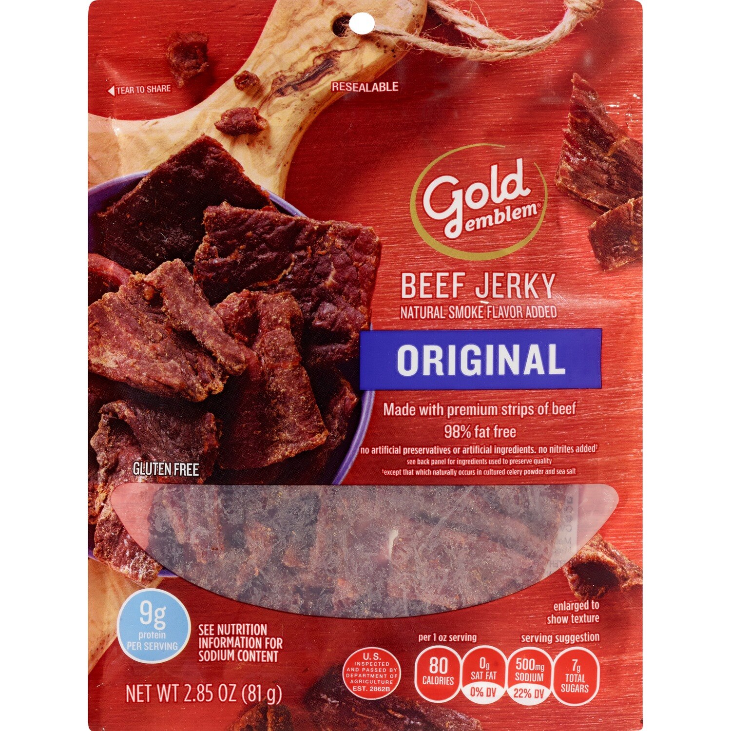 Gold Emblem Original Beef Jerky, 2.85 oz