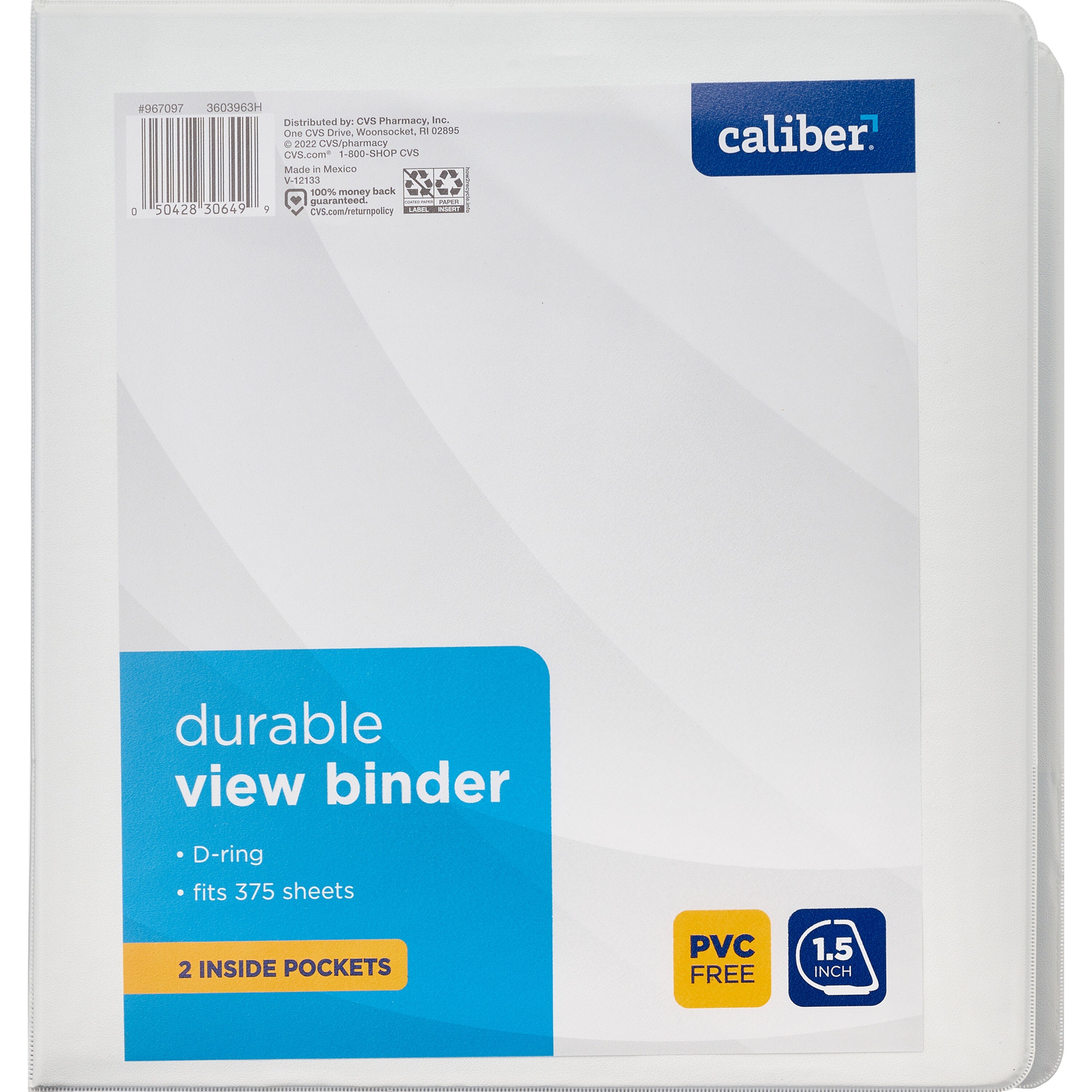 Caliber Durable View Binder