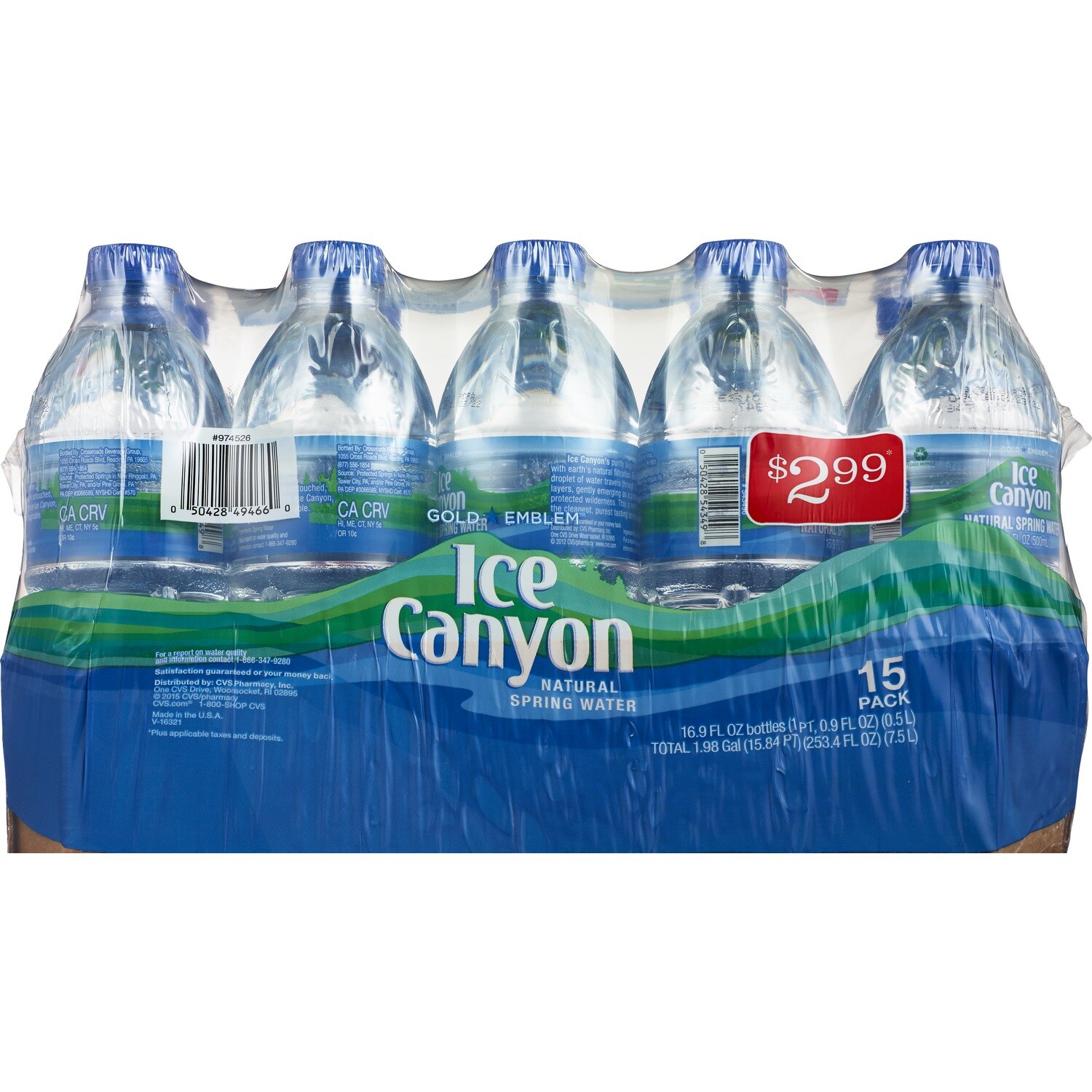 Gold Emblem Ice Canyon Natural Spring Water