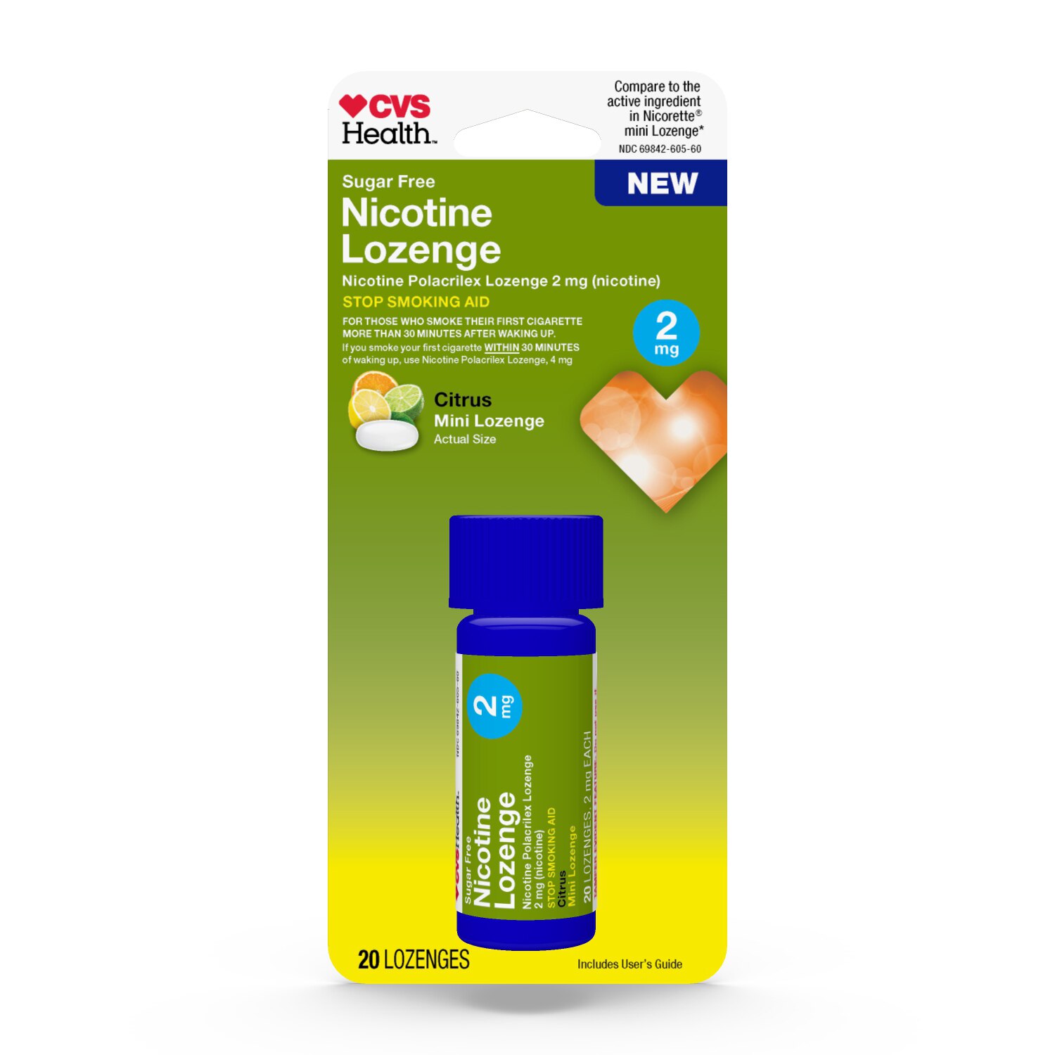 CVS Health Sugar Free Nicotine Lozenge, Citrus