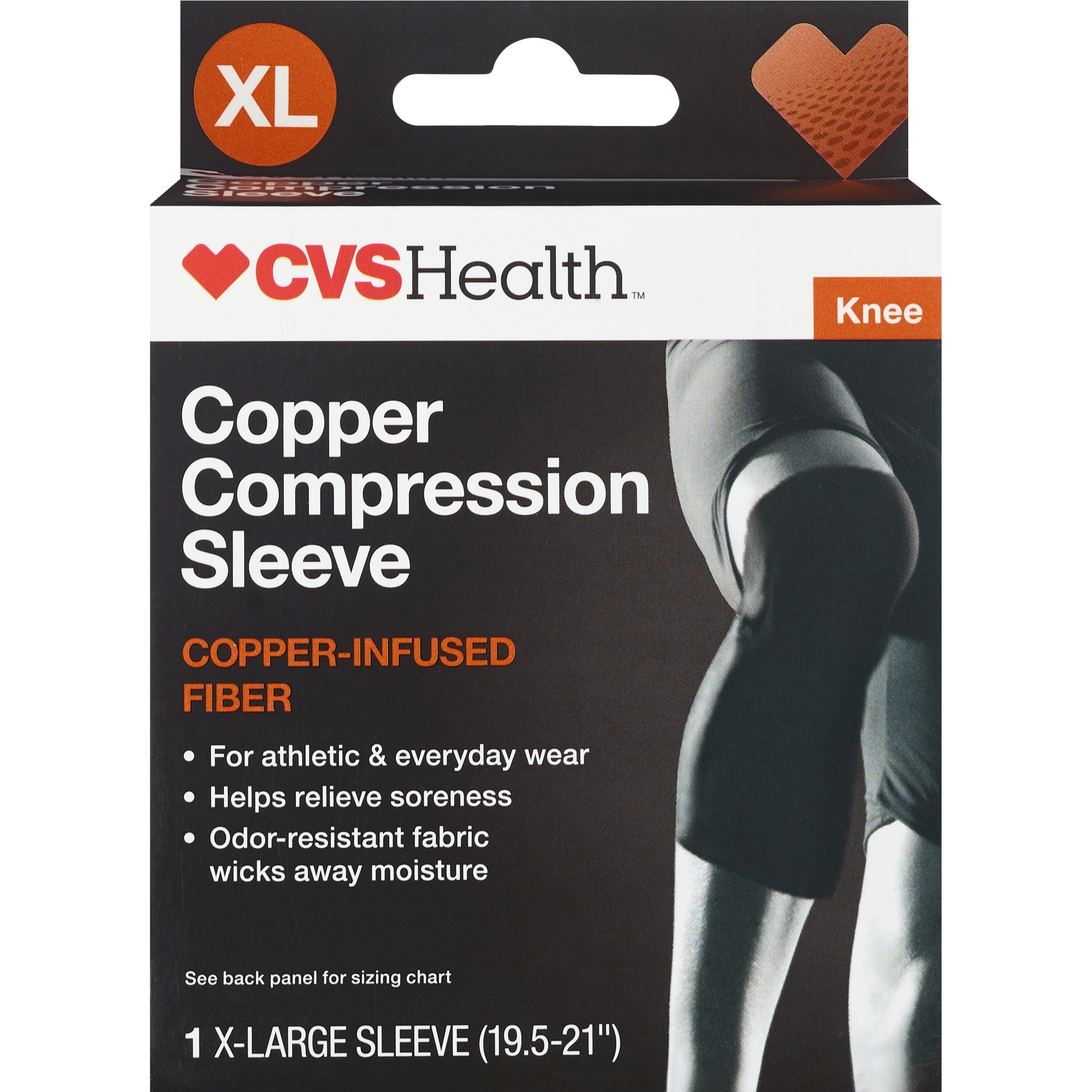 CVS Health Knee Copper Compression Sleeve