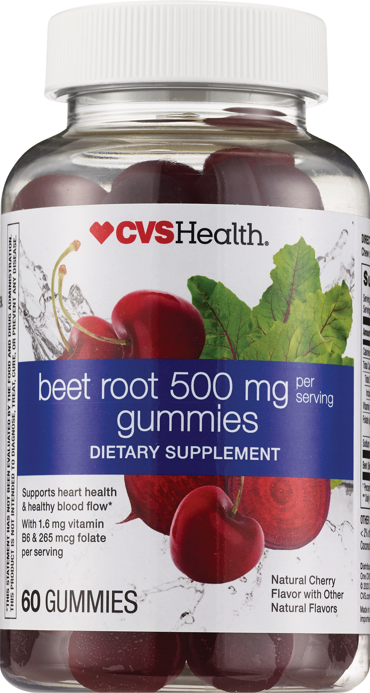 CVS Health Beet Root 500 mg Gummies, 60CT