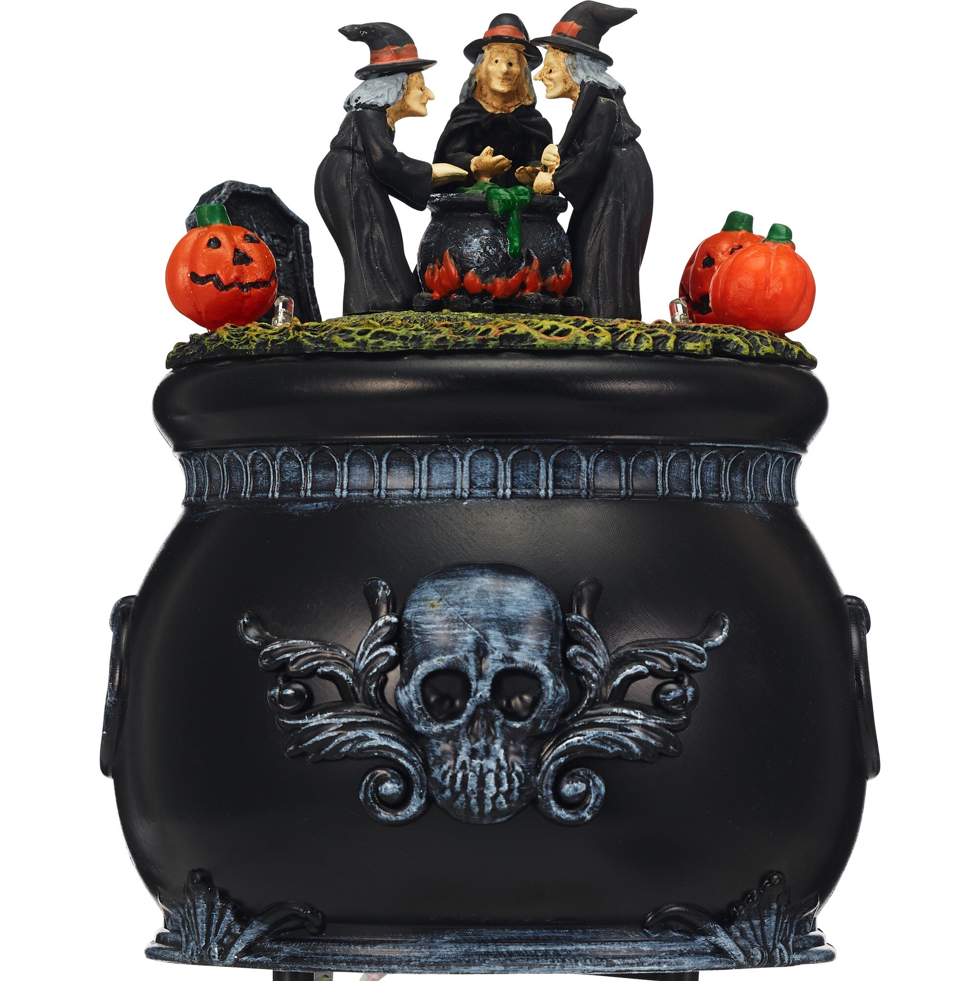 Spooky Village Animated LED Cauldron Scene, 6 in