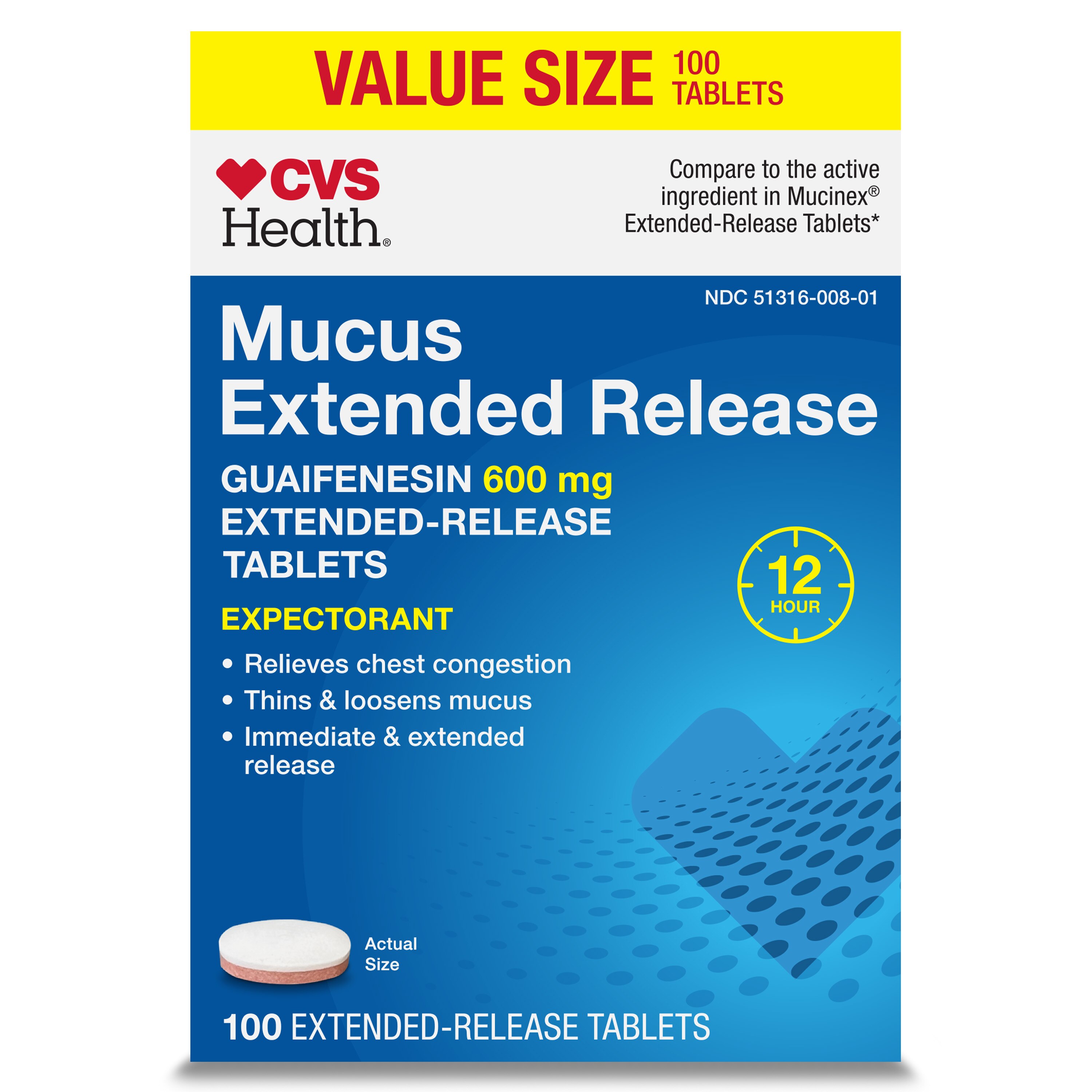 CVS Health 12HR Mucus Extended Release Tablets