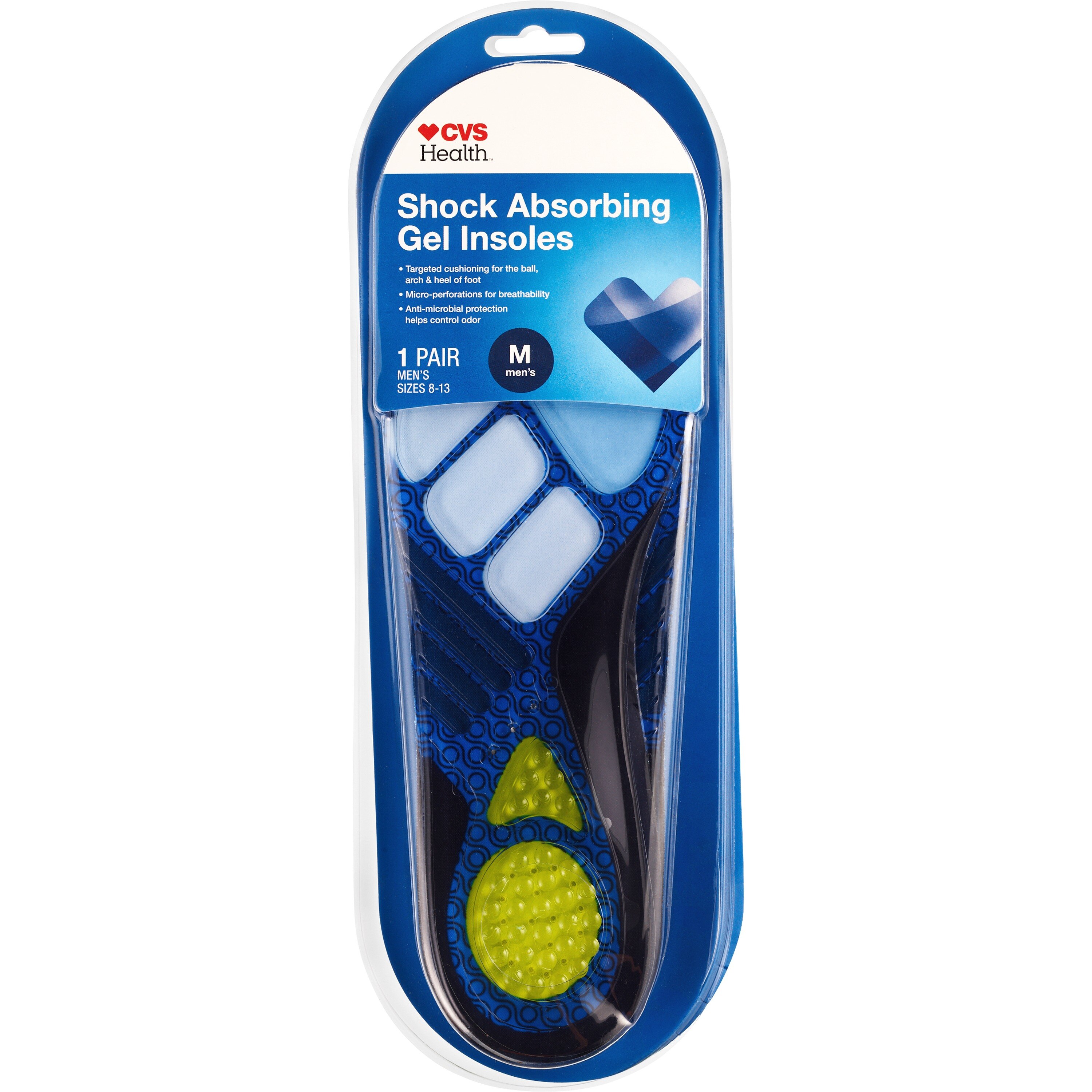 CVS Health Men's Shock Absorbing Gel Insoles