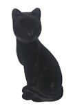 Spooky Village Halloween Flocked Cat, 8.8 in, thumbnail image 1 of 2