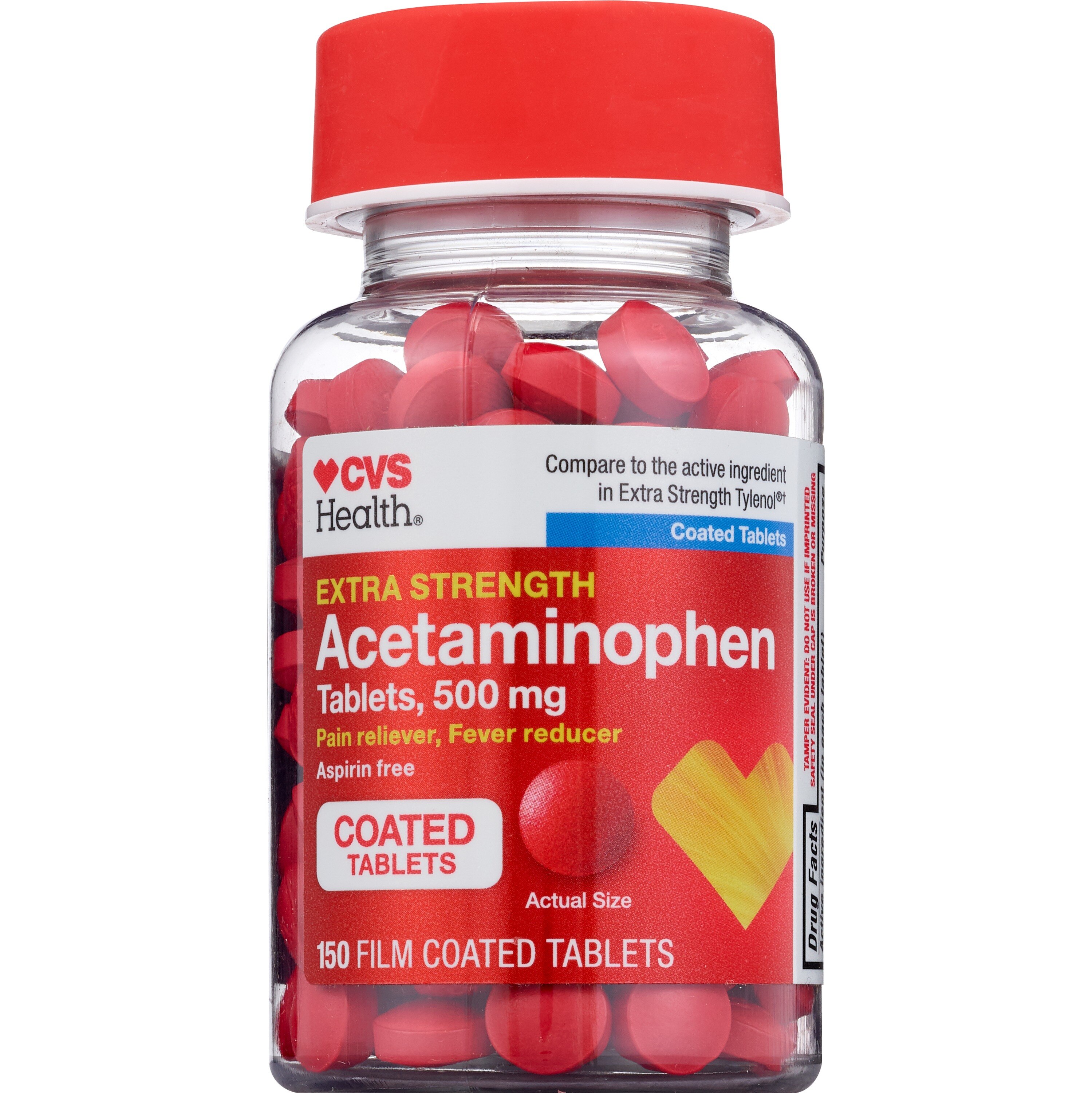 CVS Health Extra Strength Acetaminophen Pain Reliever & Fever Reducer 500 MG Tablets