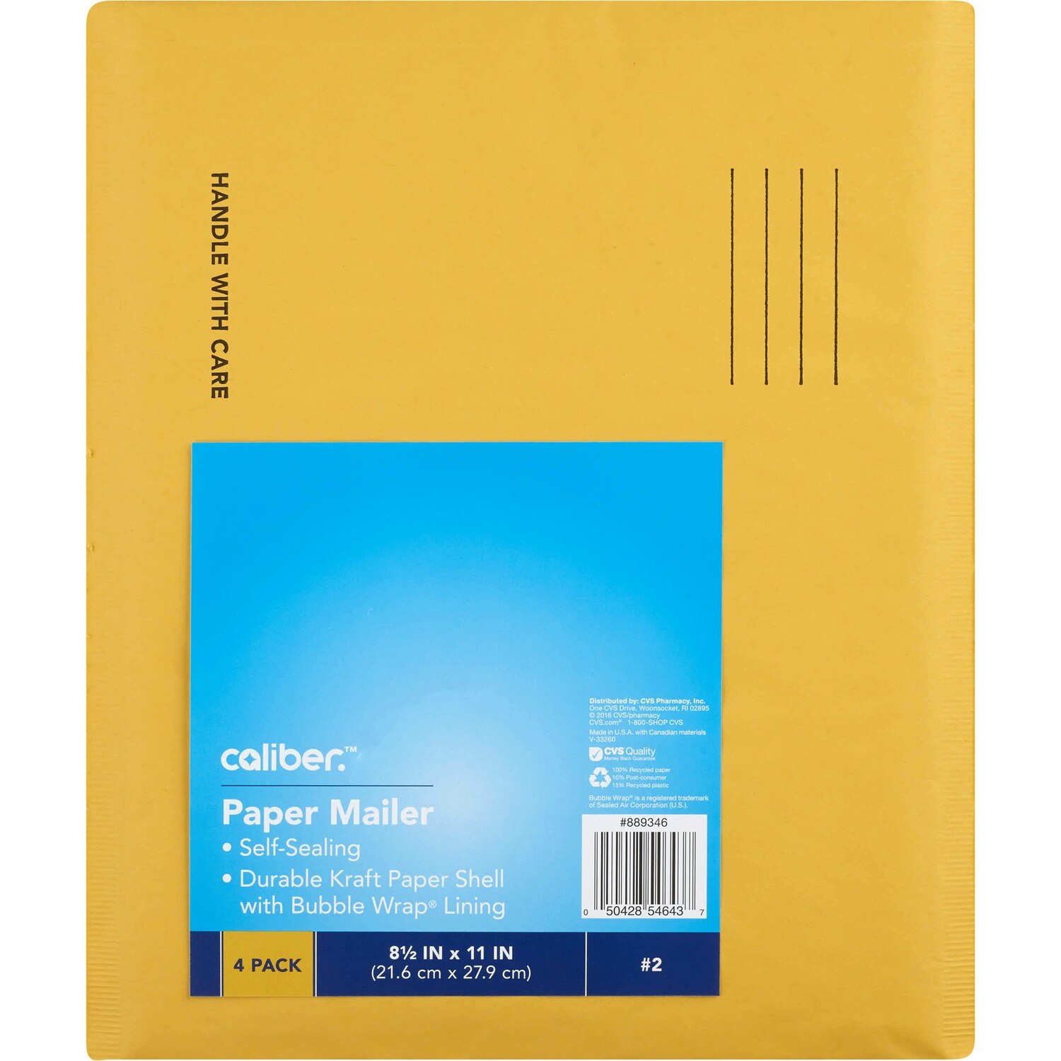Caliber Bubble Mailers, Size 2