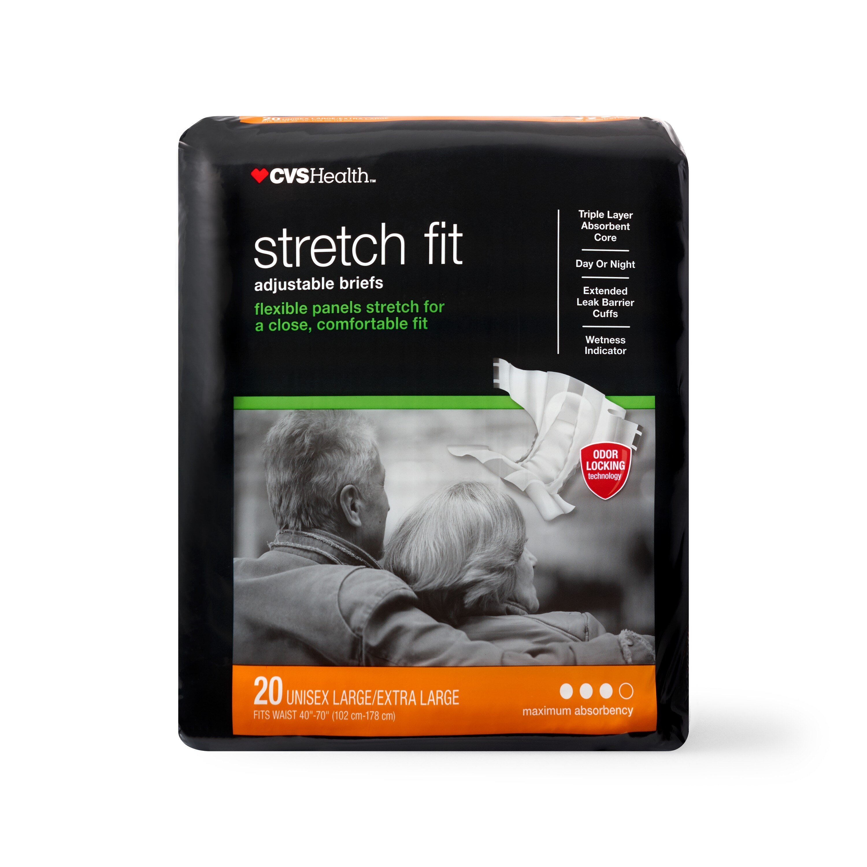 CVS Health Stretch Fit Adjustable Briefs Maximum Absorbency