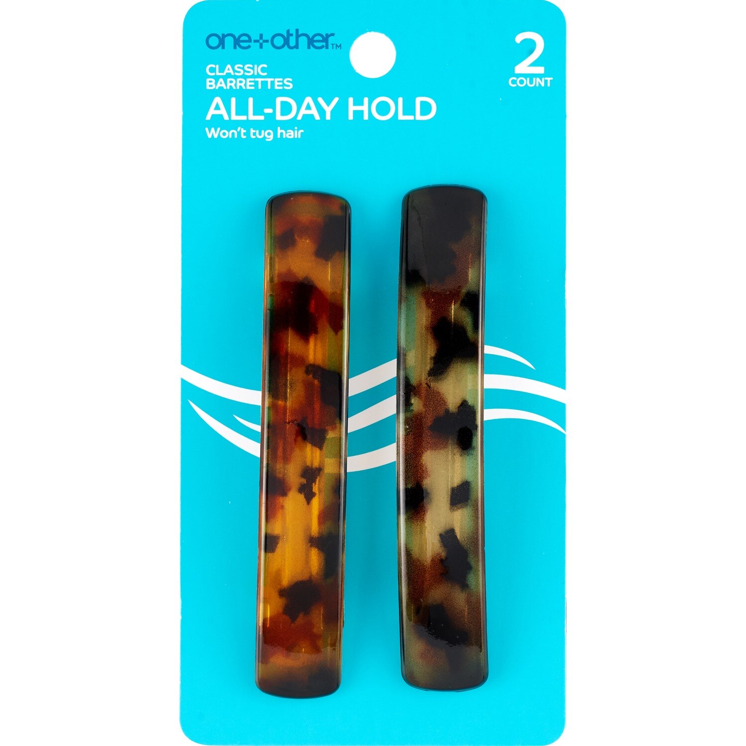 one+other All Day Hold Classic Barrettes, 2/Pack