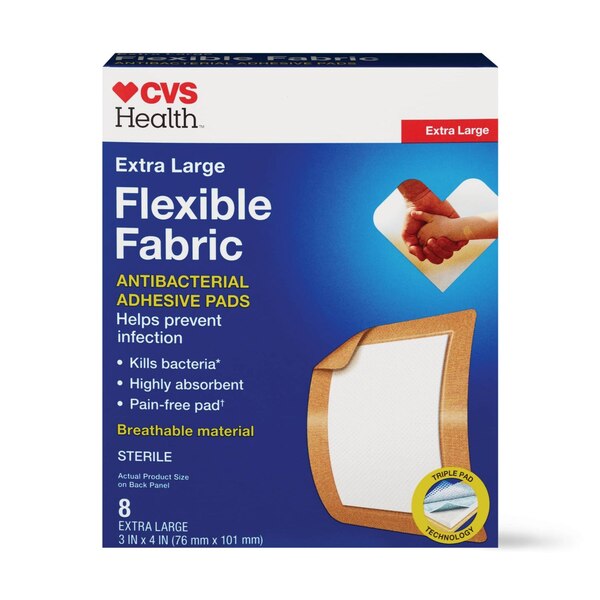 CVS Health Flexible Fabric Antibacterial Adhesive Pads