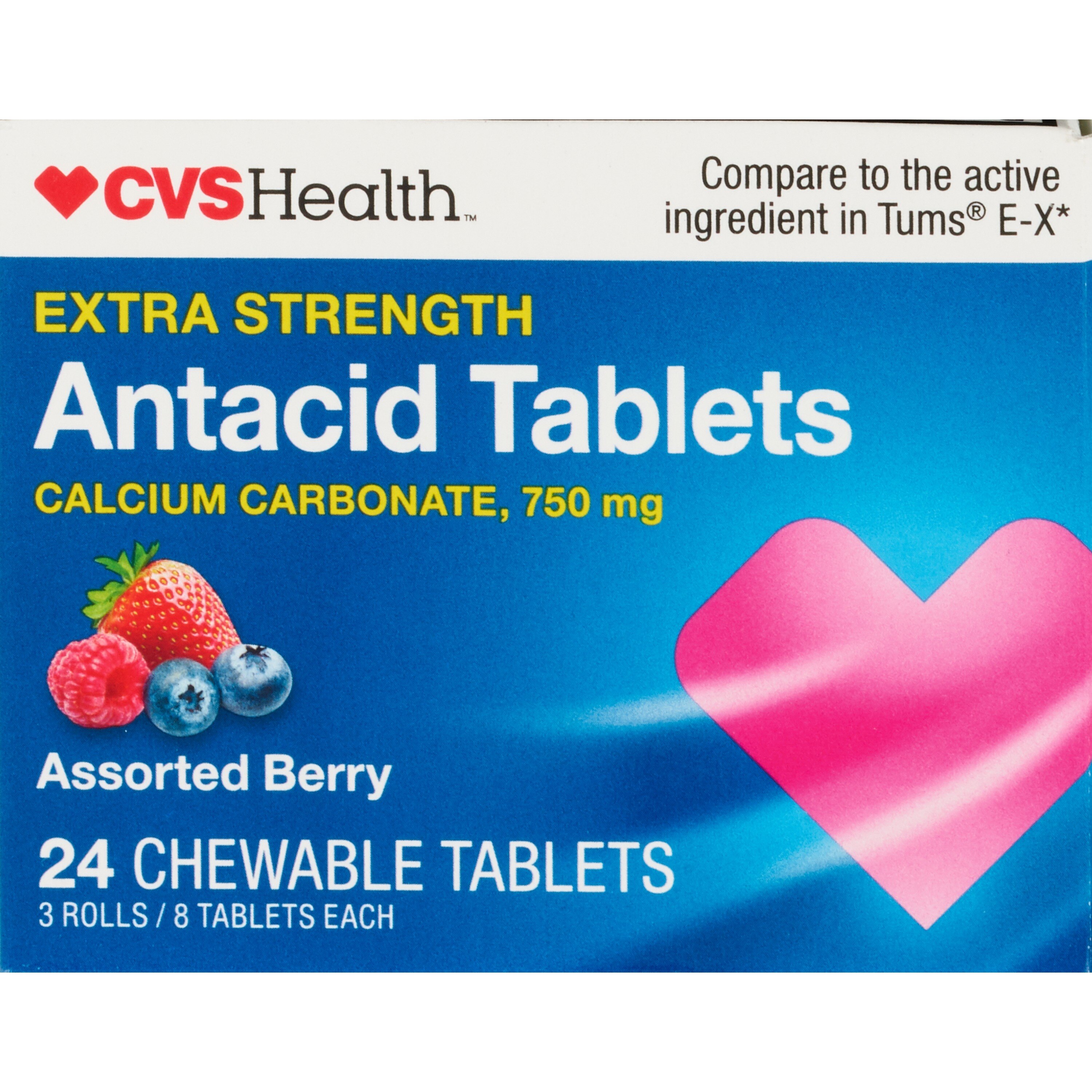 CVS Health Extra Strength Antacid Tablets, 24 CT