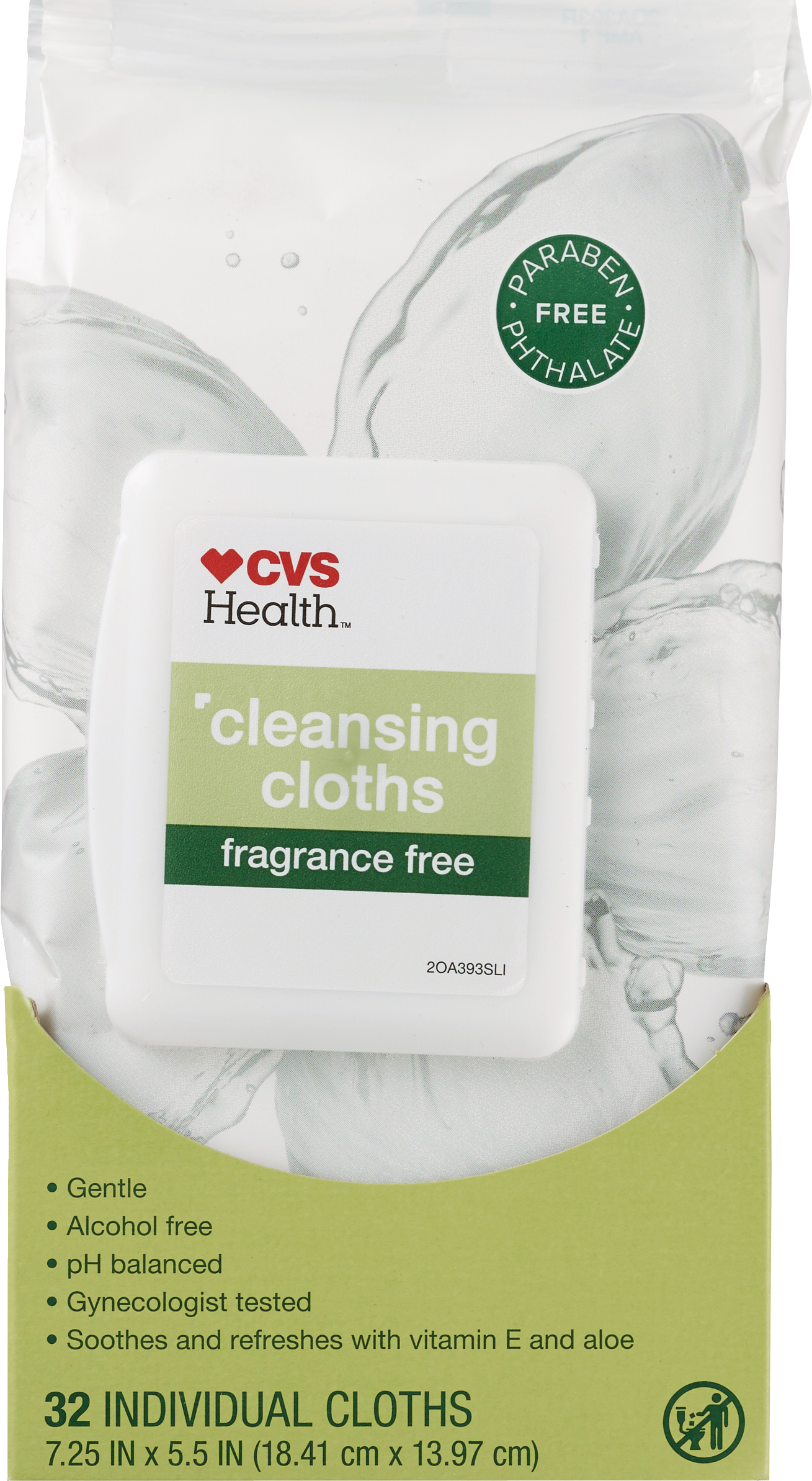 CVS Health Cleansing Cloths, Fragrance Free, 32 CT