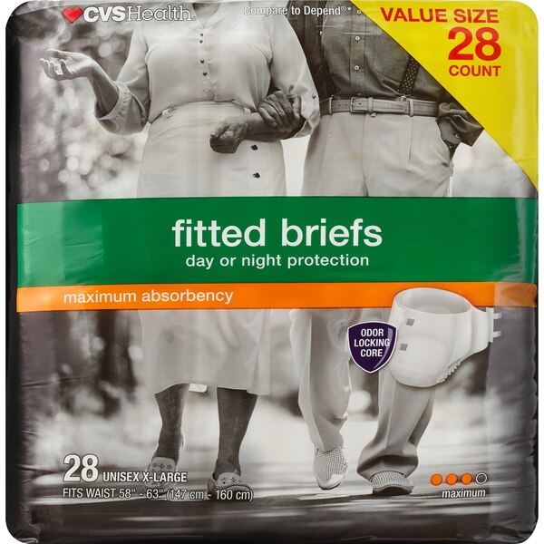 CVS Health Fitted Briefs Maximum Absorbency