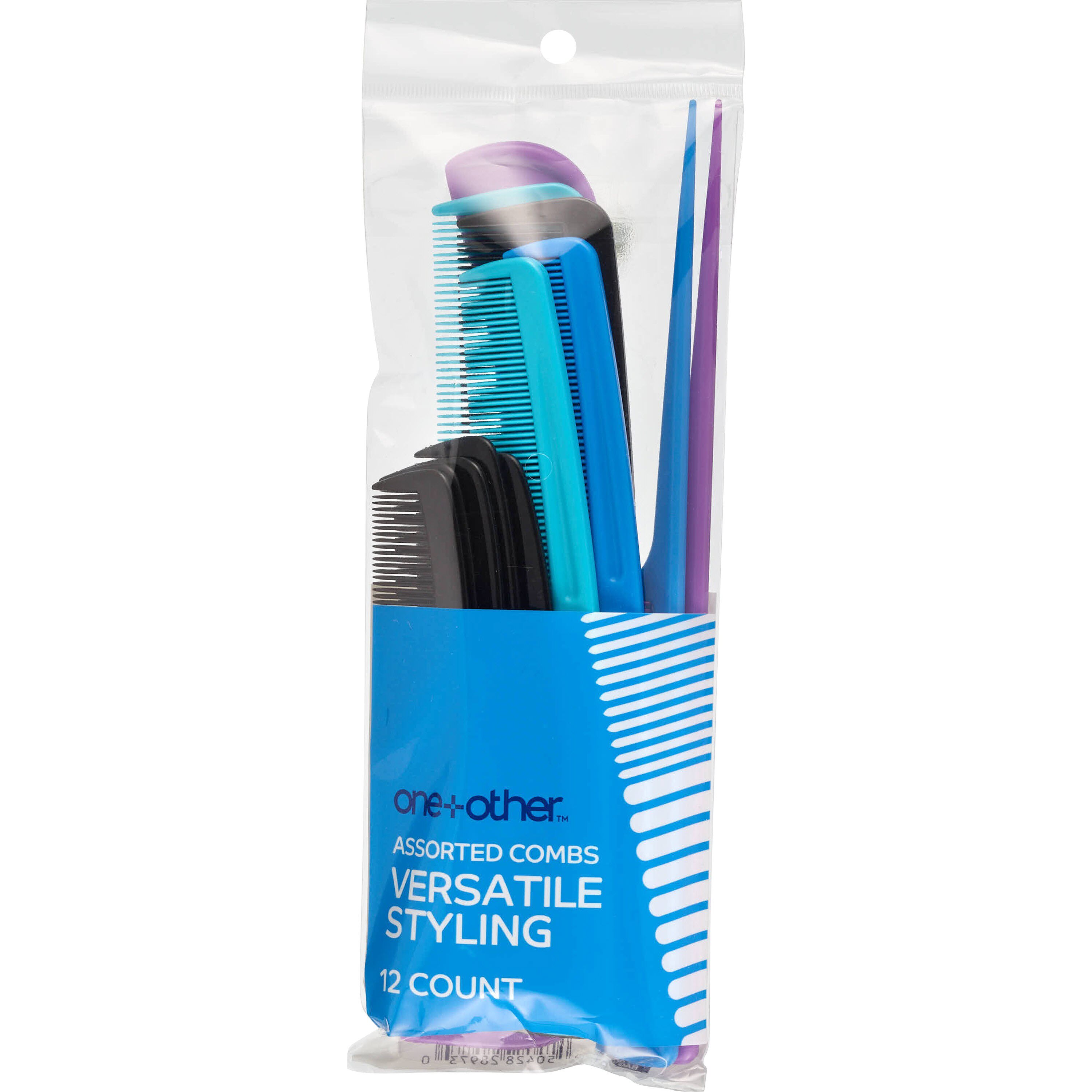 one+other Versatile Styling Combs, Assorted Colors, 12 CT