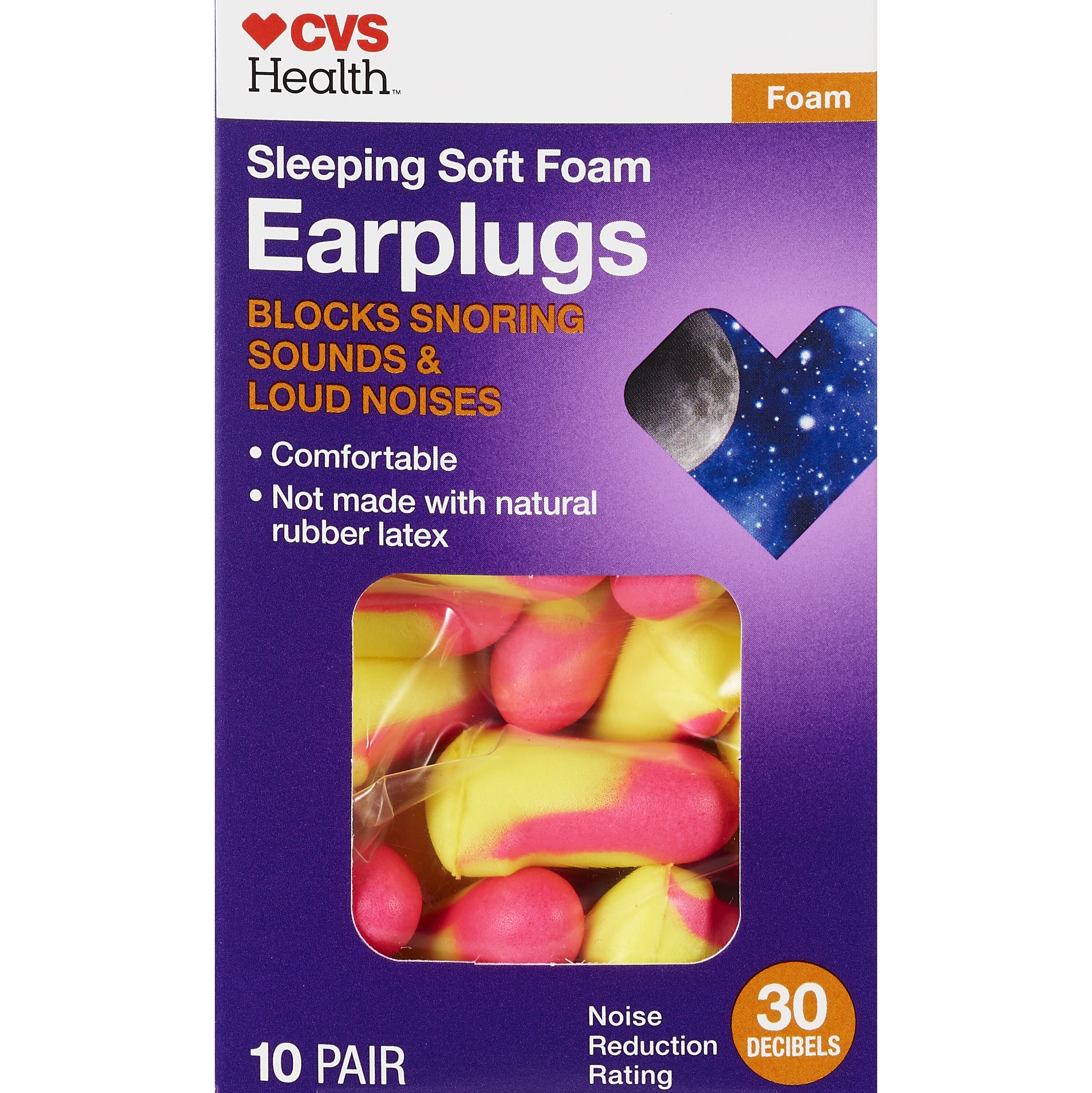 CVS Health Sleeping Soft Foam Earplugs, 10 Pair